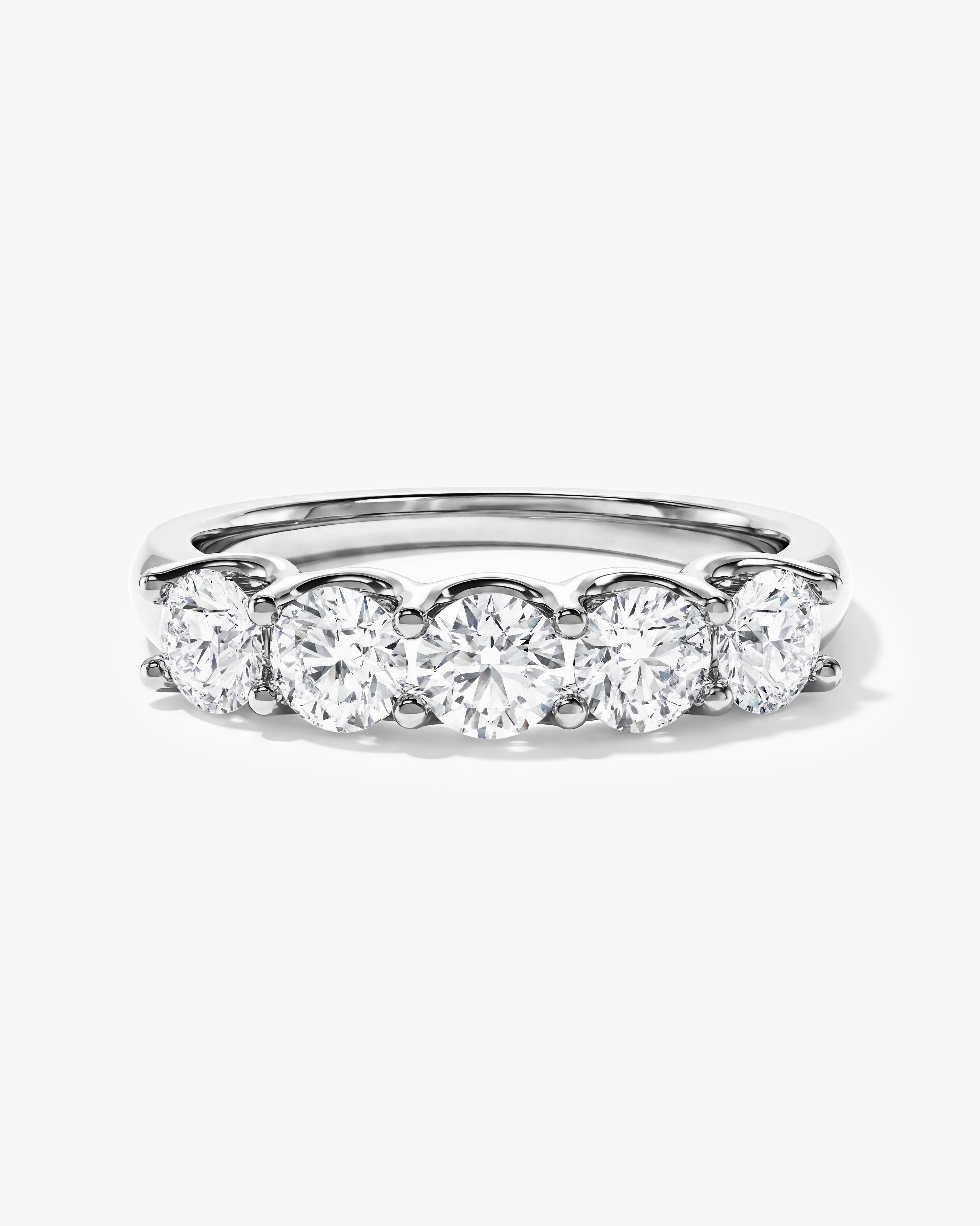 U-Krappen Fünf-Stein Jubiläumsring (1,00 CT TW)