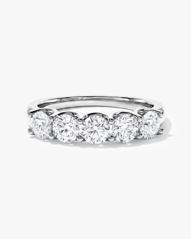 U-Krappen Fünf-Stein Jubiläumsring (1,00 CT TW)