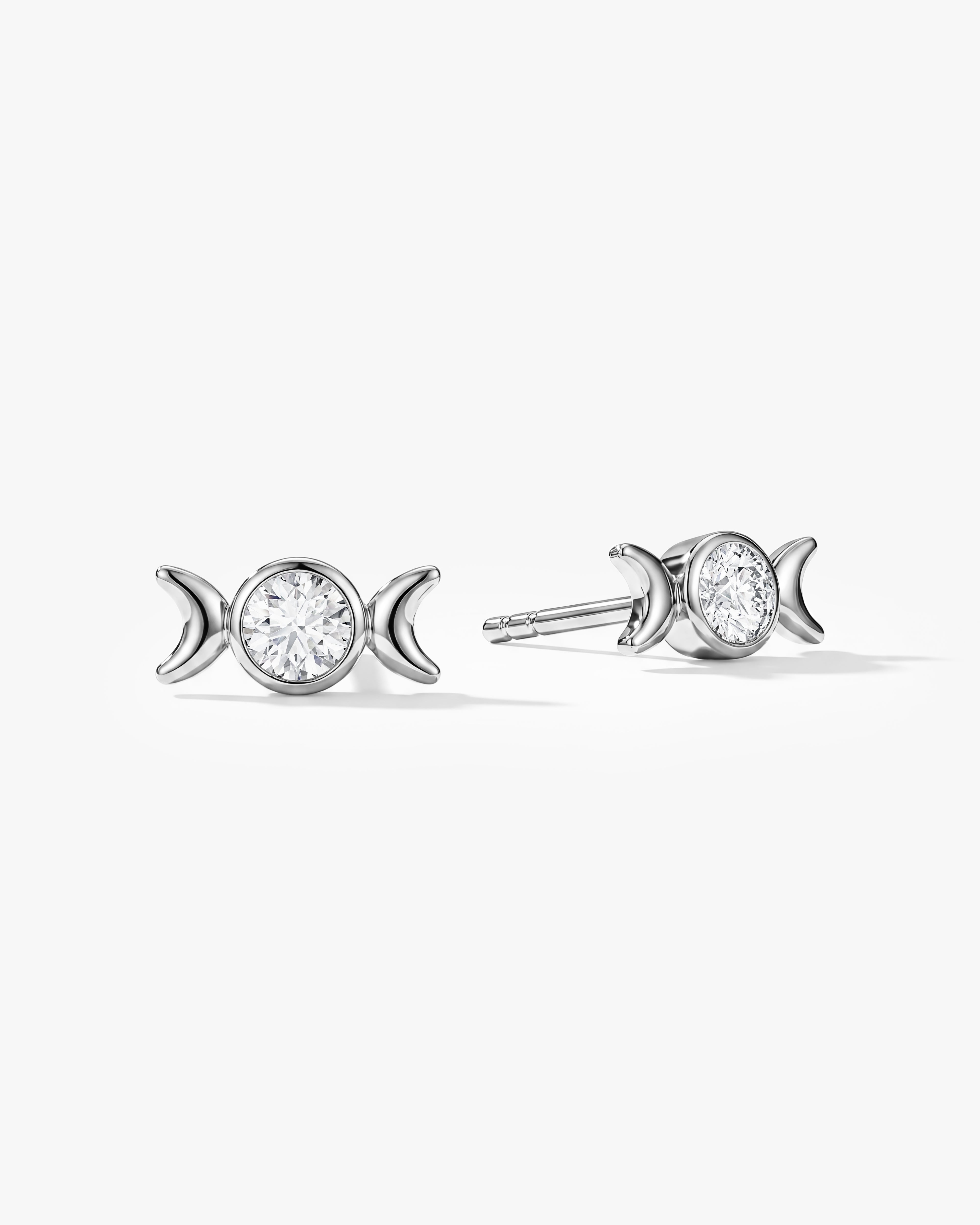 Phases of the Moon Stud Earrings