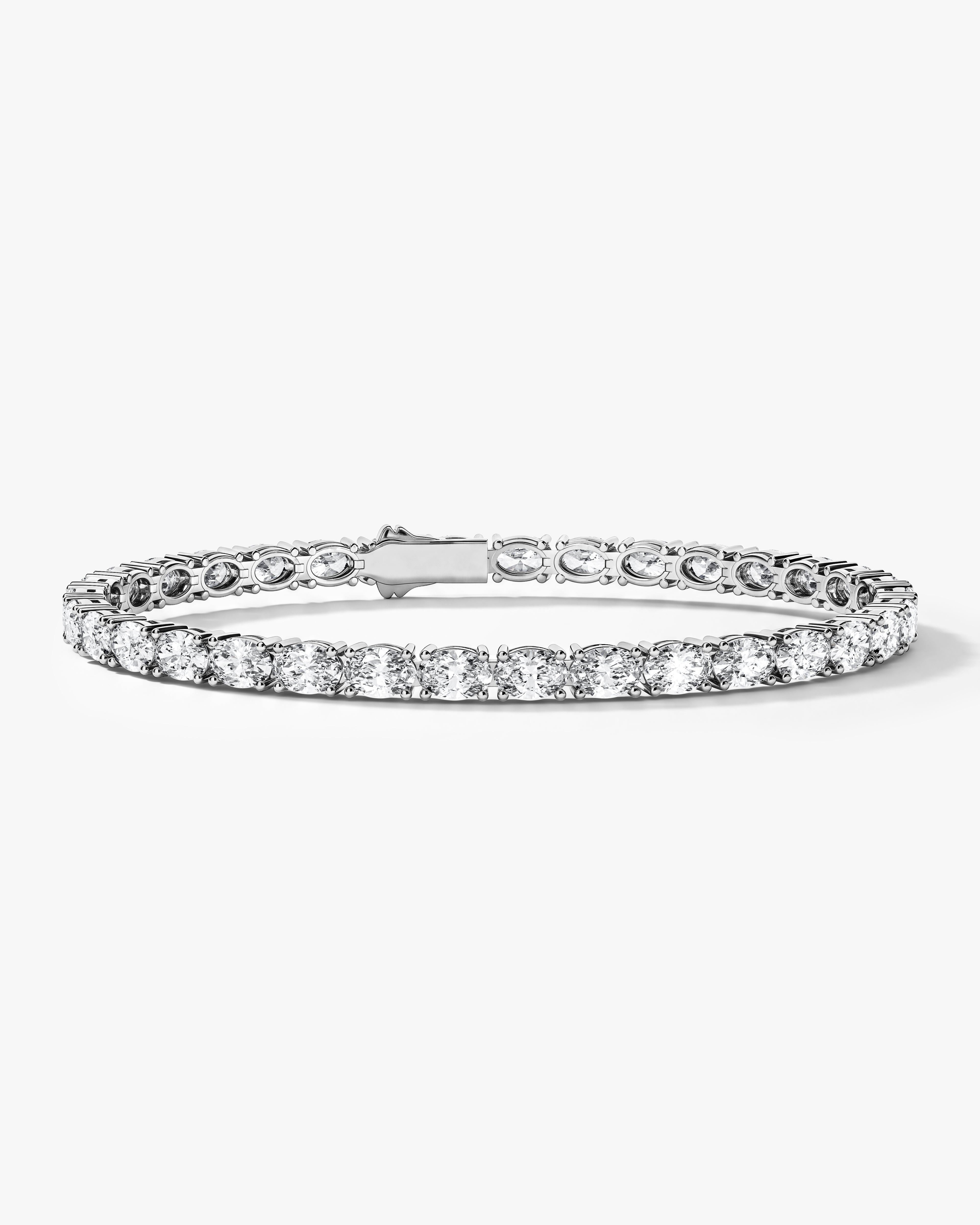 Oval Cut Lab Diamond Tennis Bracelet