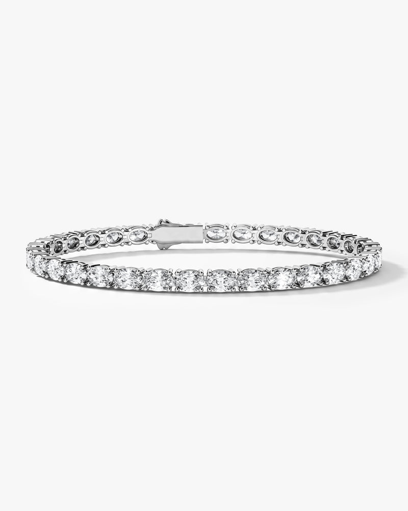Oval Cut Lab Diamond Tennis Bracelet