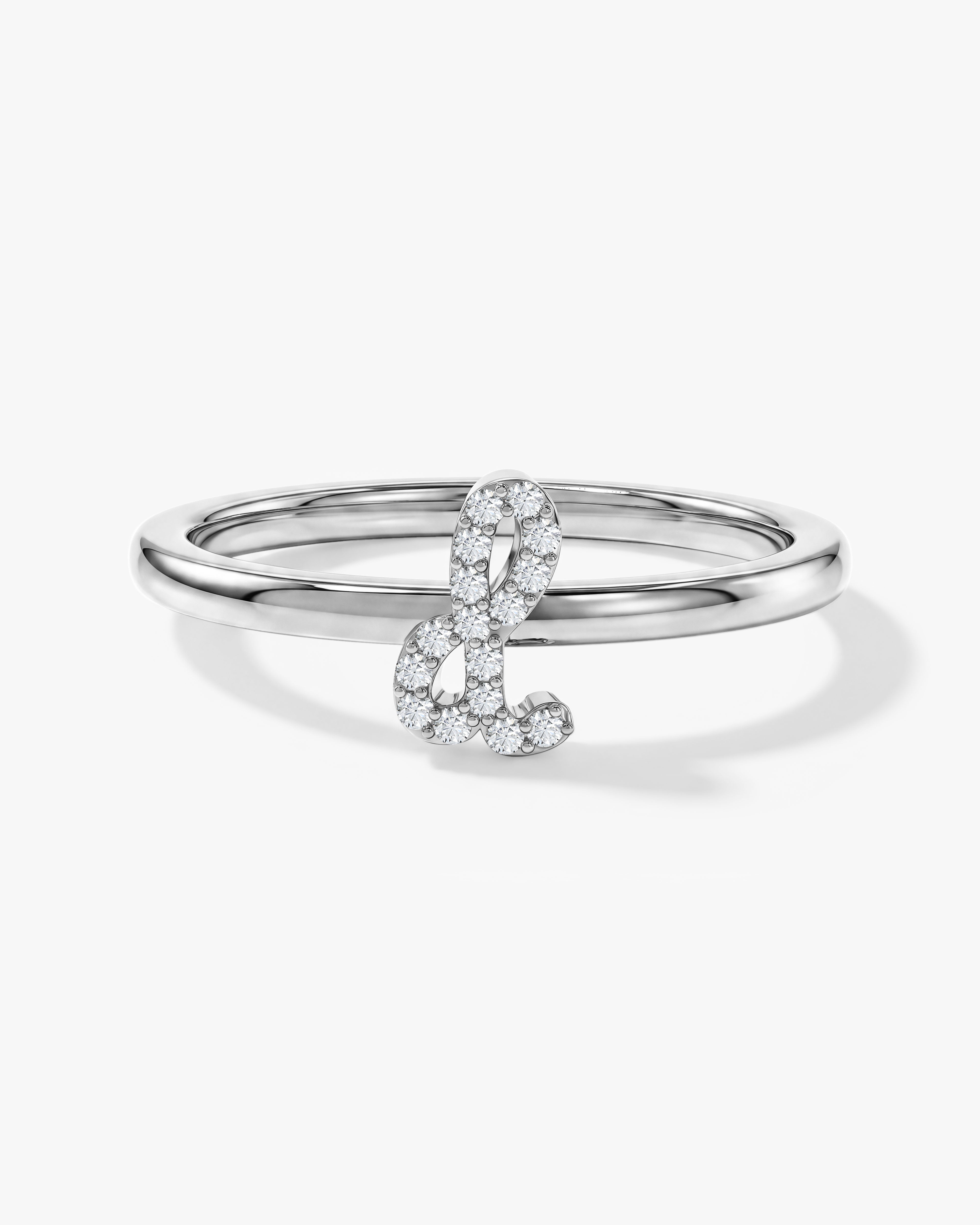 Zierlicher Buchstabe Ring 