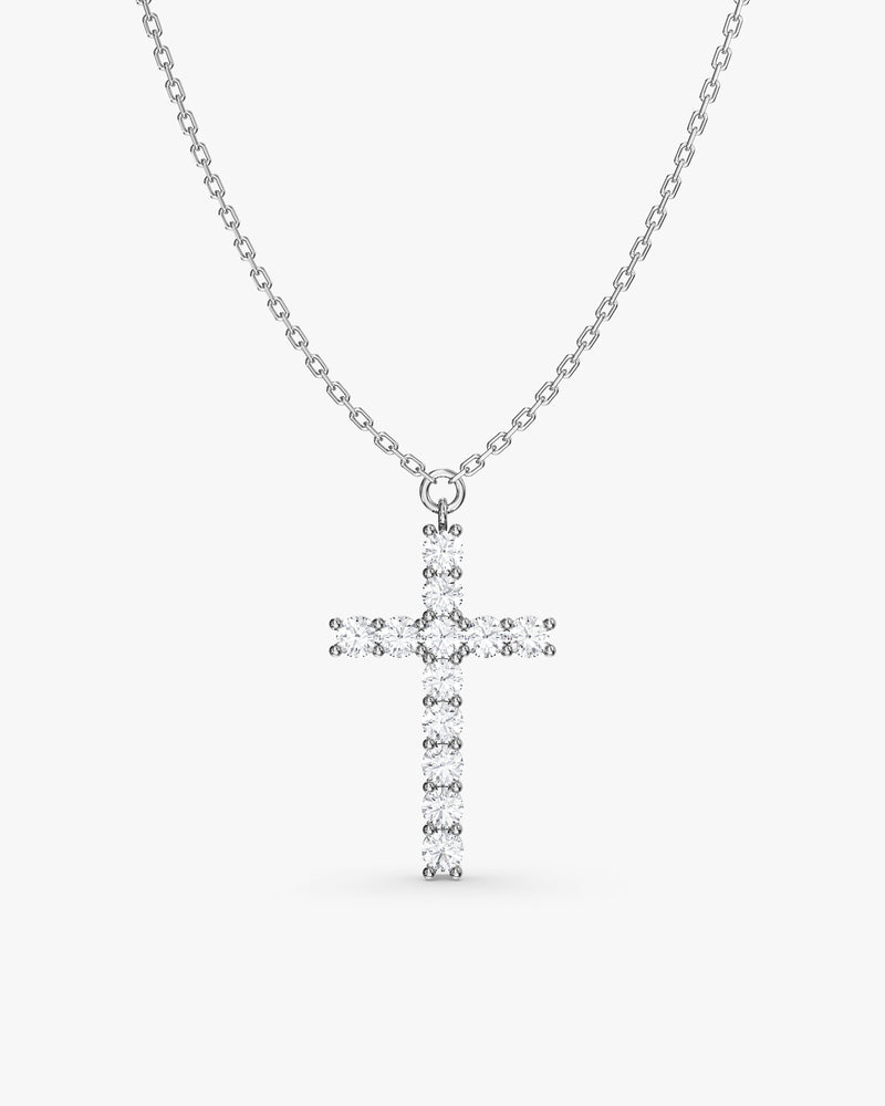 Kreuz Halskette mit Krappenfassung