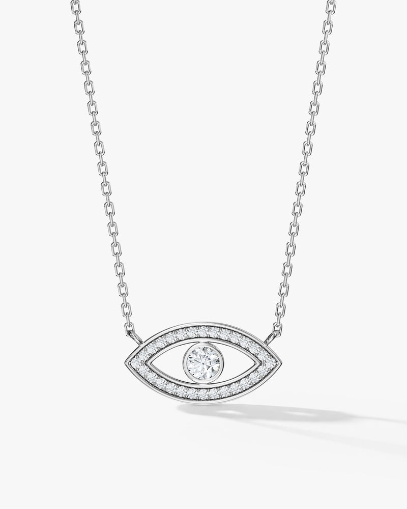 Zargenfassung Evil Eye Halskette
