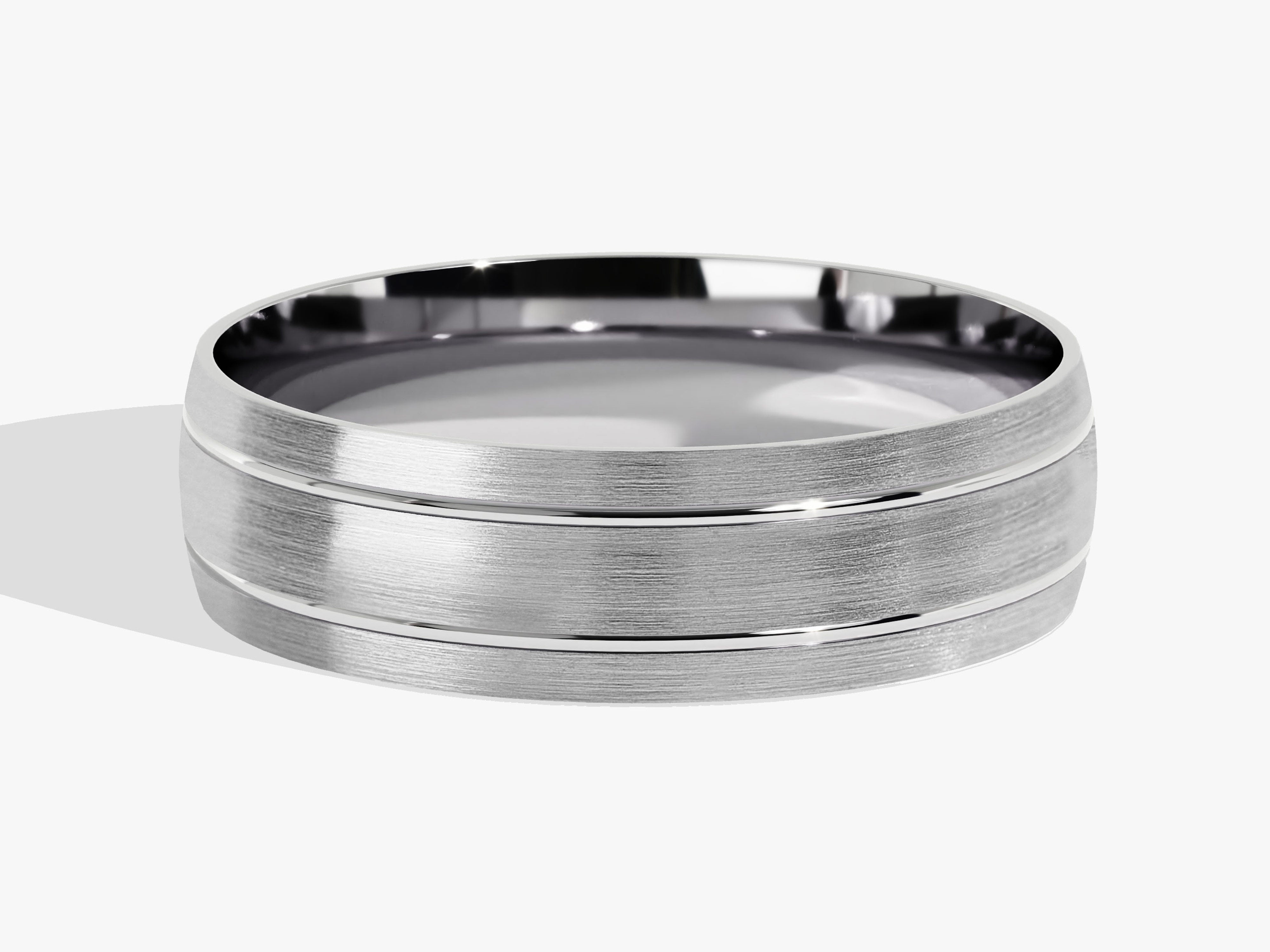 7mm Herren-Gold-Ehering - Doppelt gerillt