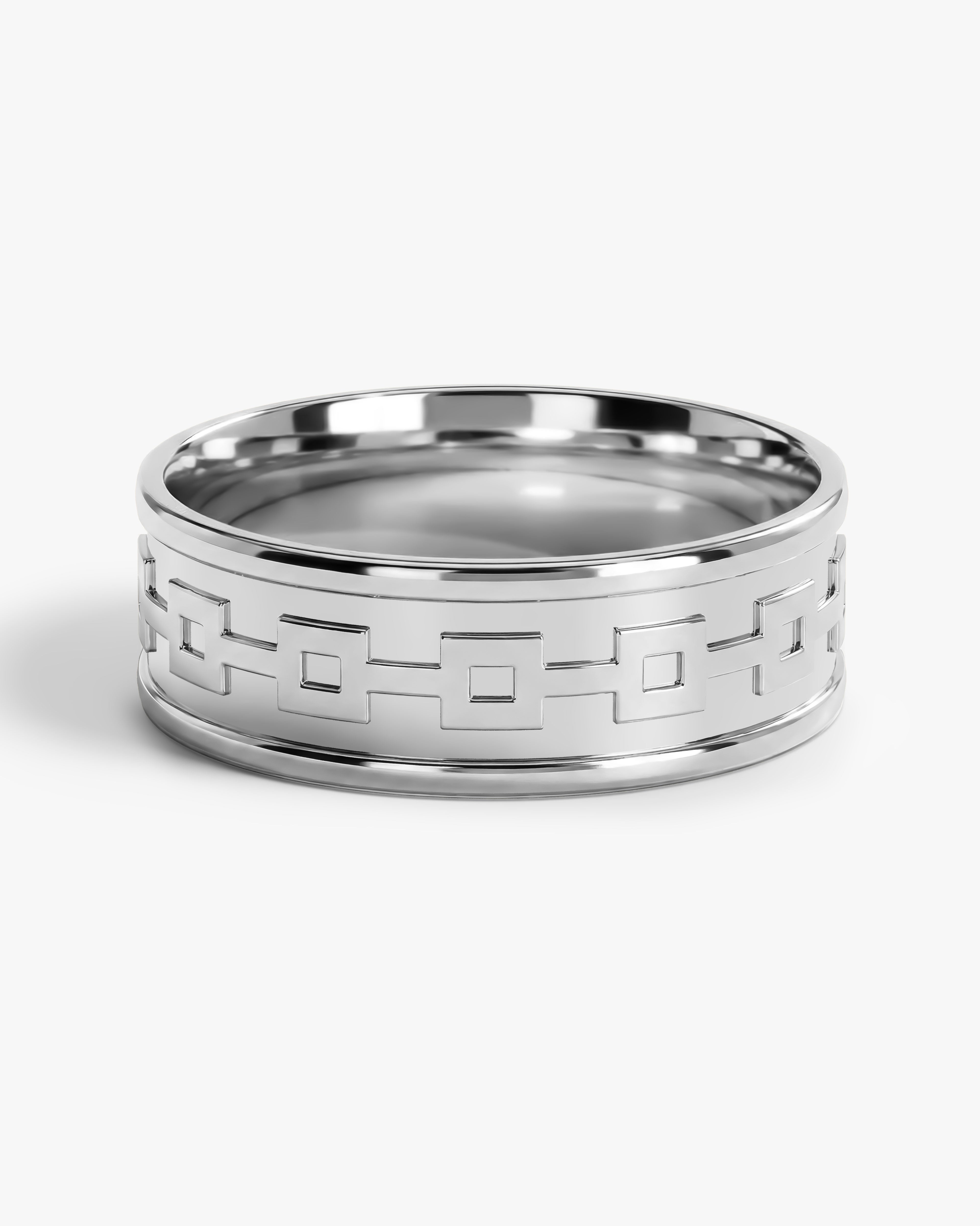 7mm Herren-Gold-Ehering - Keltisches Muster
