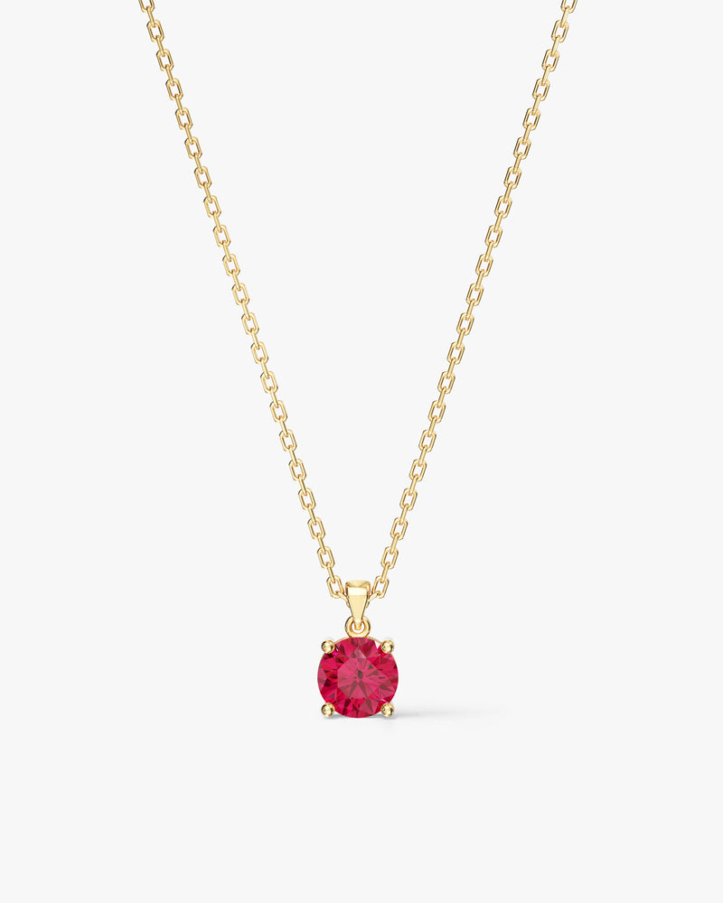 Prong Set Round Cut Solitaire Pendant (1.50 CT)