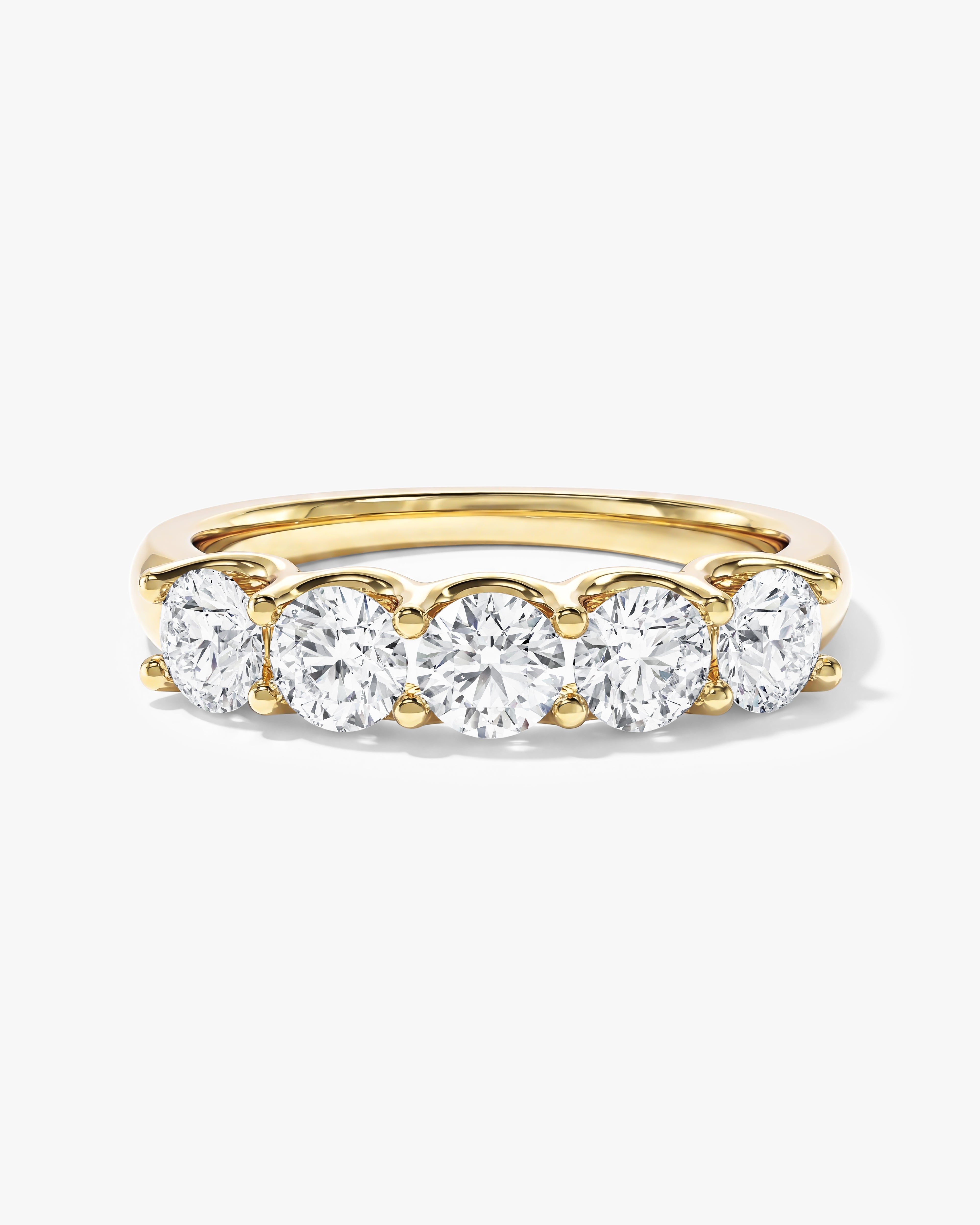 U-Krappen Fünf-Stein Jubiläumsring (1,00 CT TW)