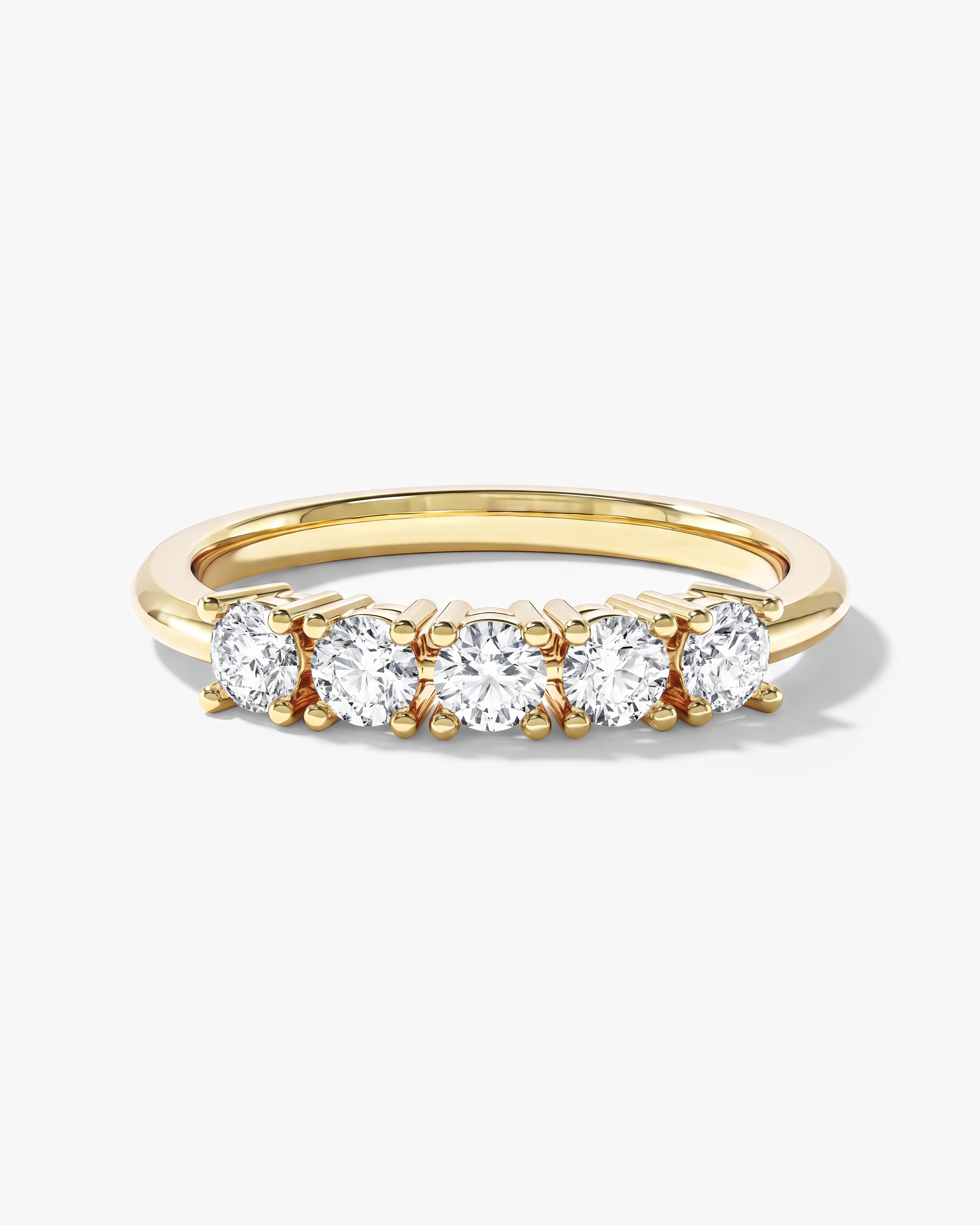 Fünf-Stein Korb-Jubiläumsring (0,50 CT TW)