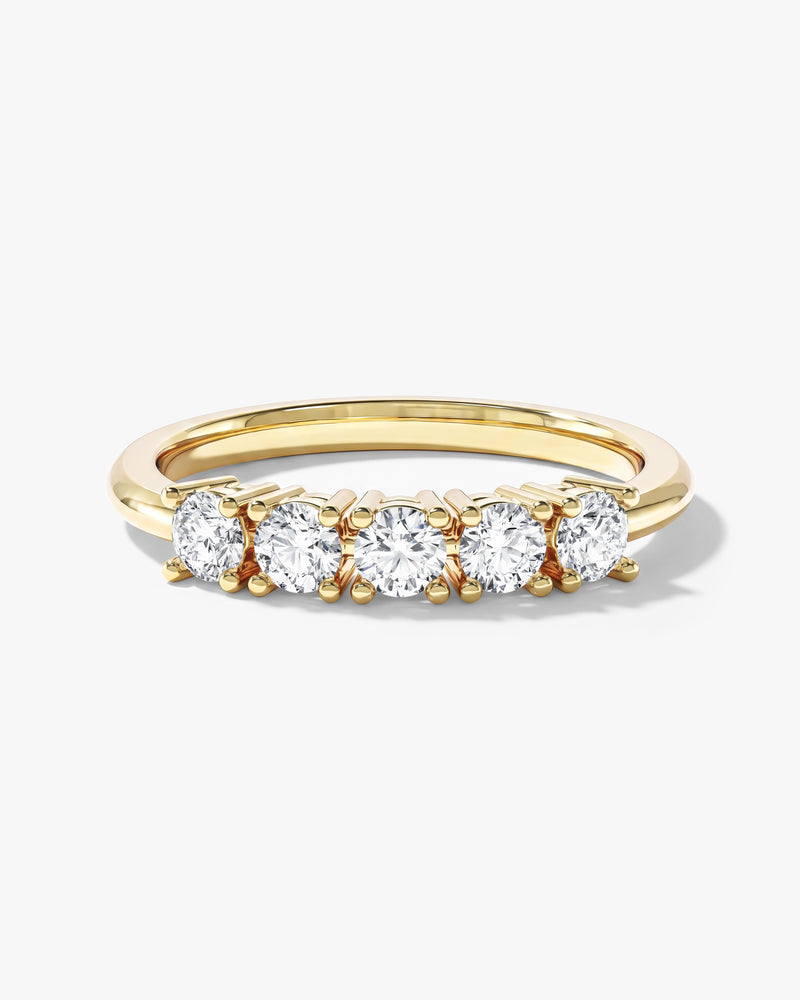Fünf-Stein Korb-Jubiläumsring (0,50 CT TW)