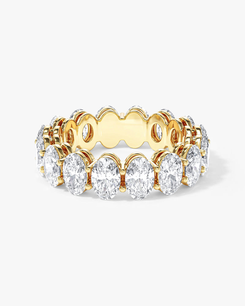 Ewigkeitsring mit Ovalschliff und geteilten Krappen (8,00 CT TW)