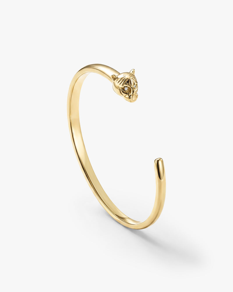 Tiger Armspange aus 14K Echtgold