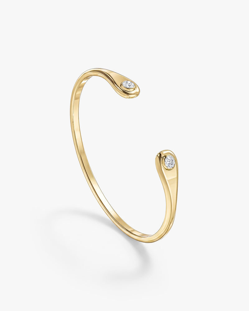 Diamant Armspange mit Zargenfassung 14K Gold