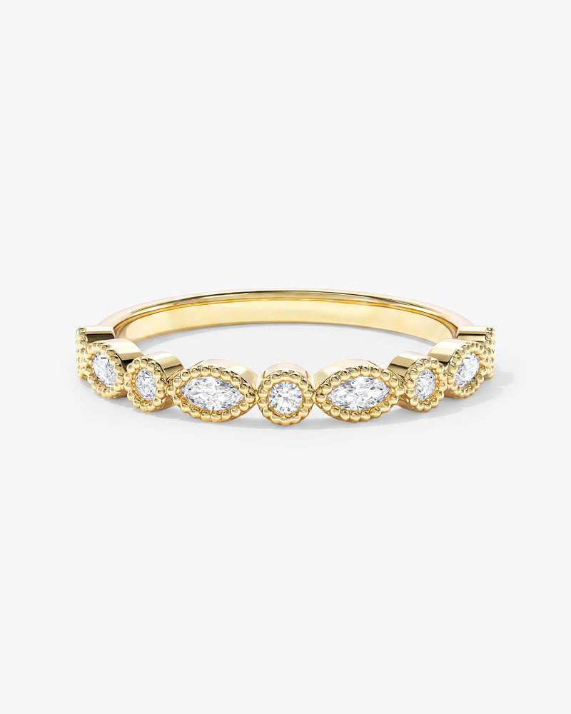 Marquise-Schliff Milgrain-Ehering
