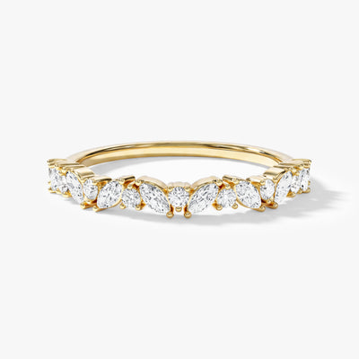 Marquise und Rund Bold Ehering