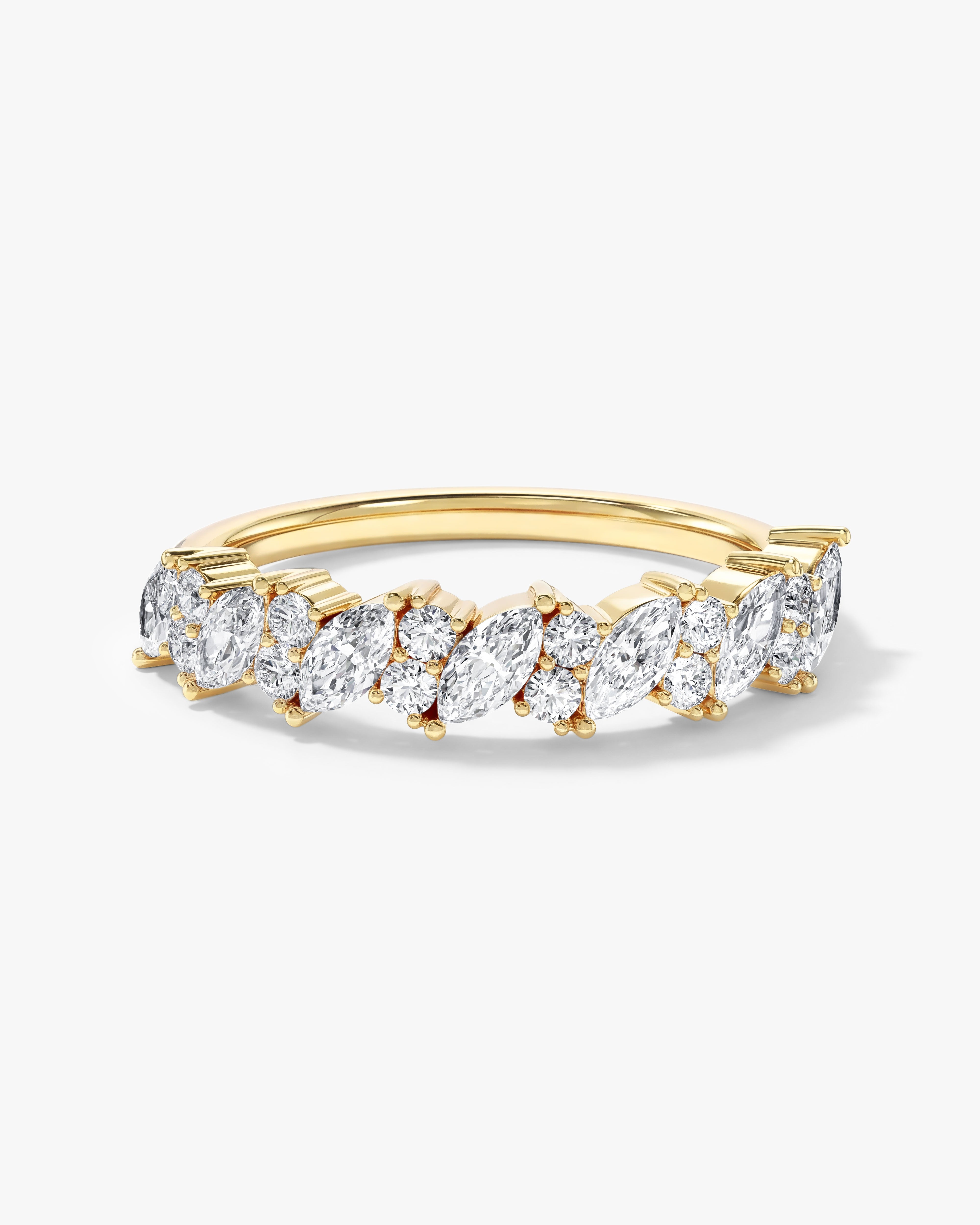 Ewigkeitsring im floralen Design mit Marquiseschliff (0,90 CT TW)