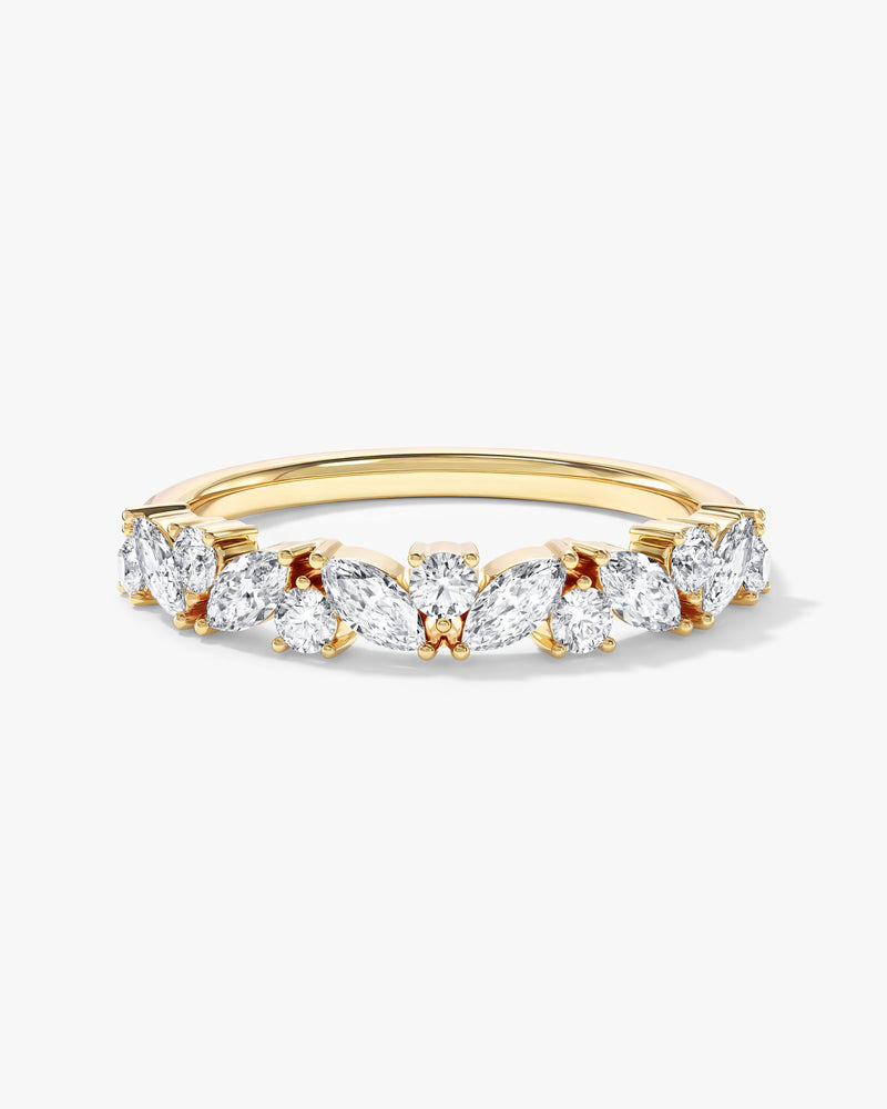 Ewigkeitsring im floralen Design mit Marquiseschliff (0,80 CT TW)