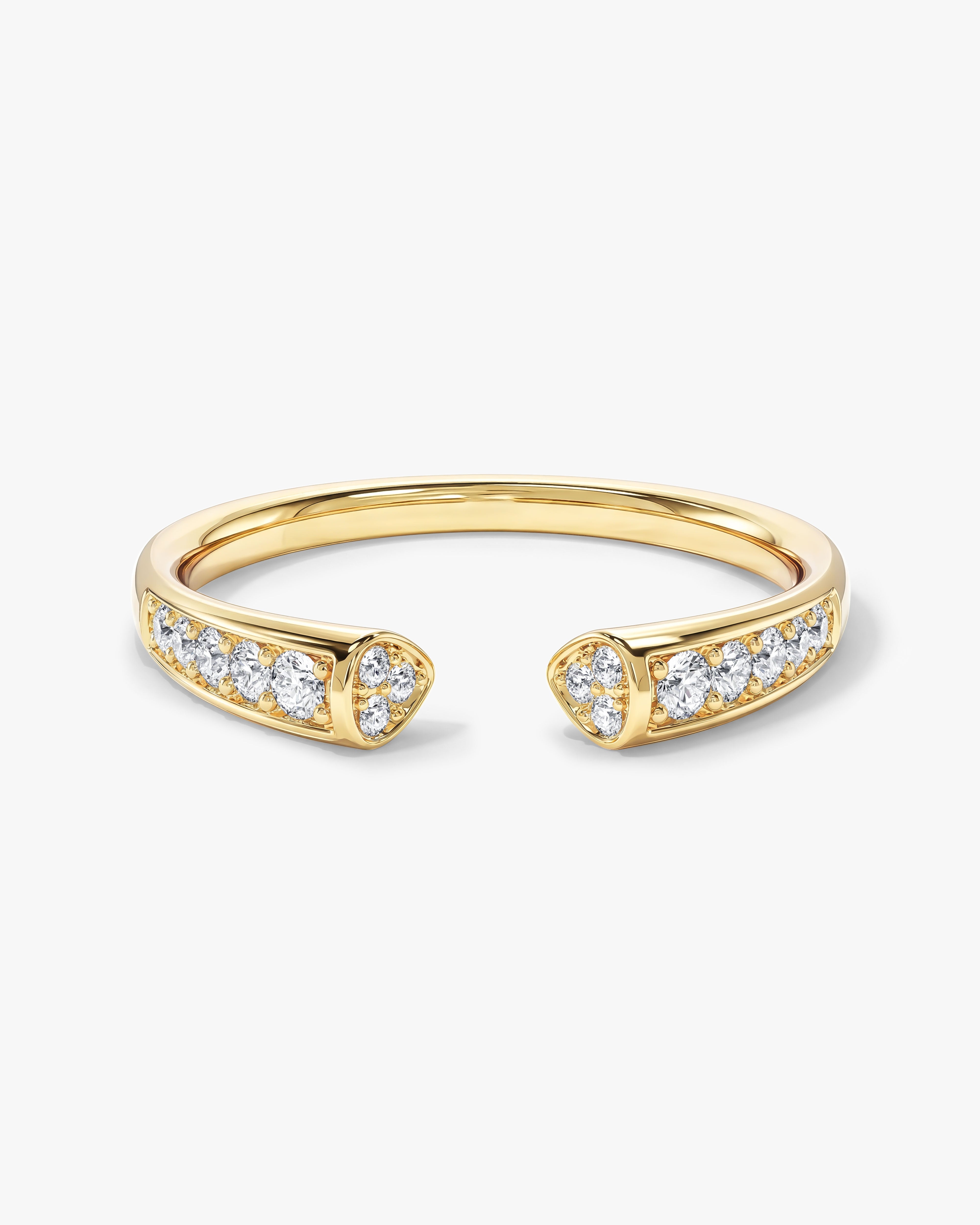 Offener Ewigkeitsring mit Milgrain-Verzierung (0,20 CT TW)