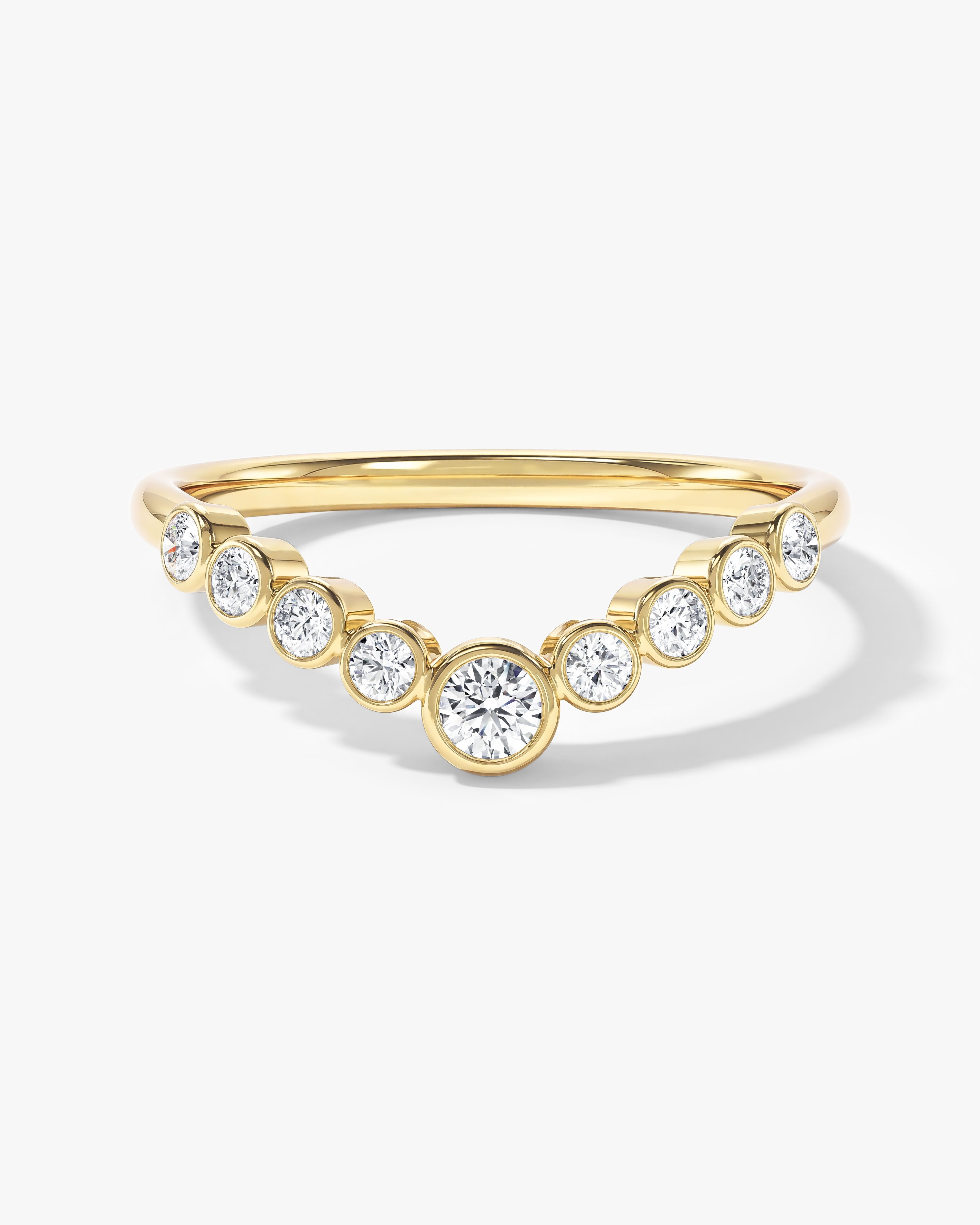 Gebogener Ewigkeitsring mit Zaregenfassung (0,25 CT TW)