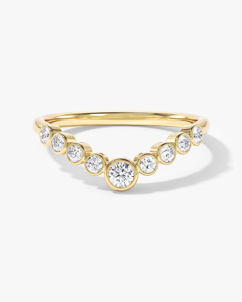 Gebogener Ewigkeitsring mit Zaregenfassung (0,25 CT TW)