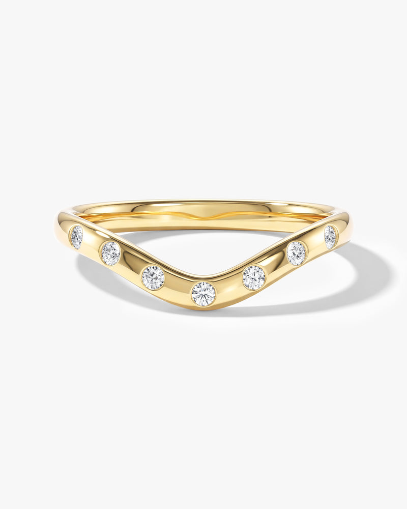 Gebogener Ewigkeitsring mit eingeriebener Fassung (0,10 CT TW)