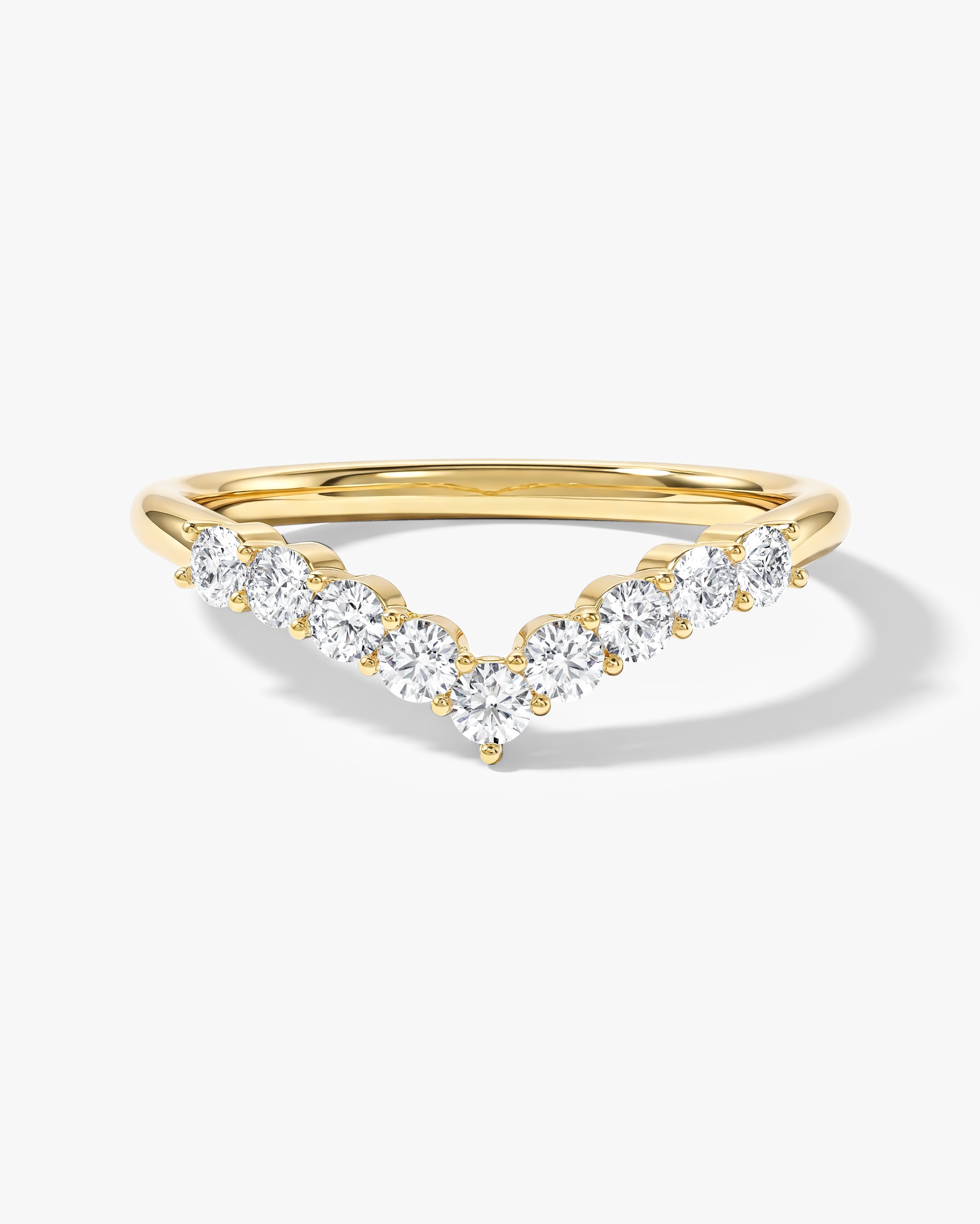 Chevron Ewigkeitsring mit geteilten Krappen (0,30 CT TW)