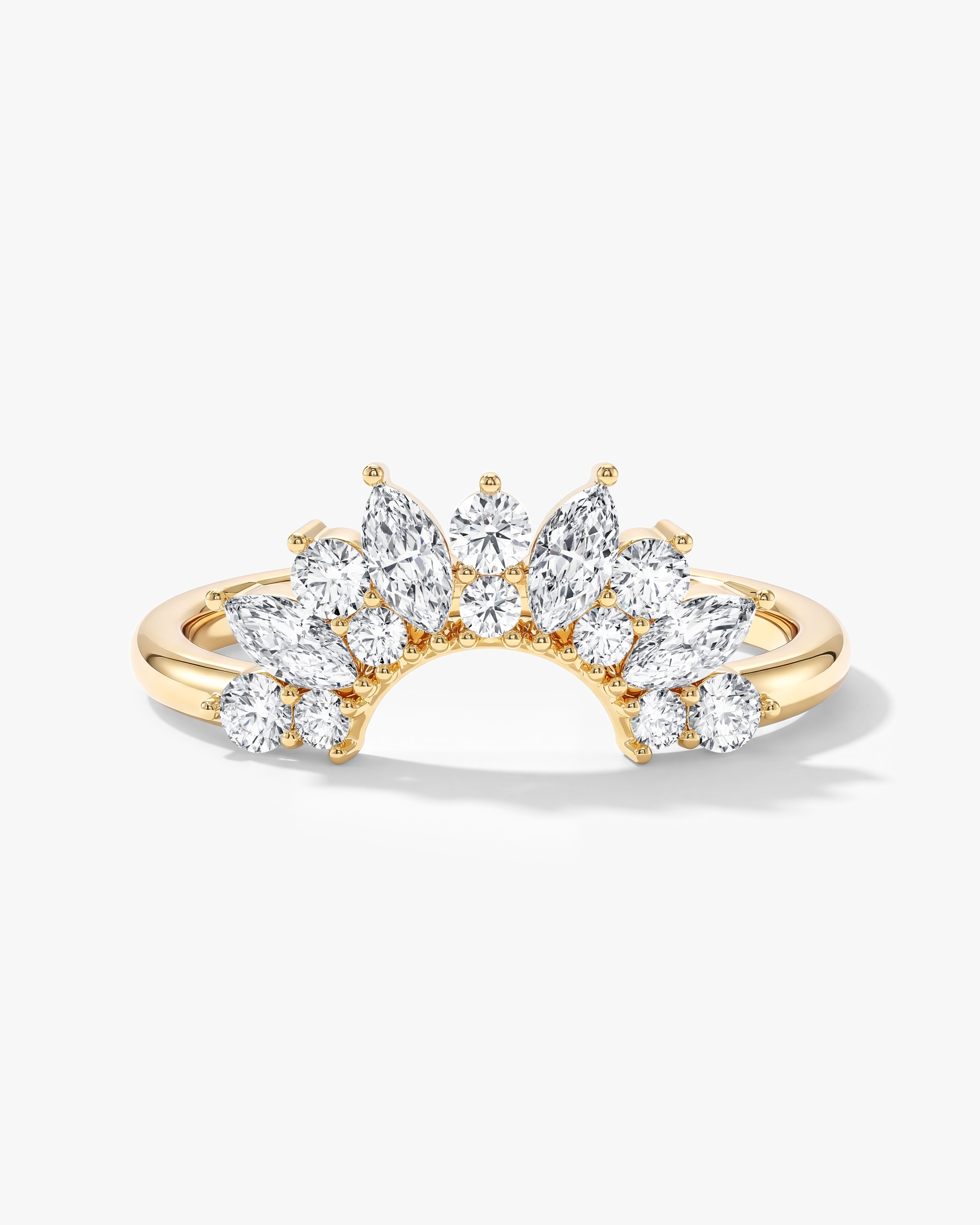 Gewölbt Ewigkeitsring mit Marquiseschliff (0,60 CT TW)