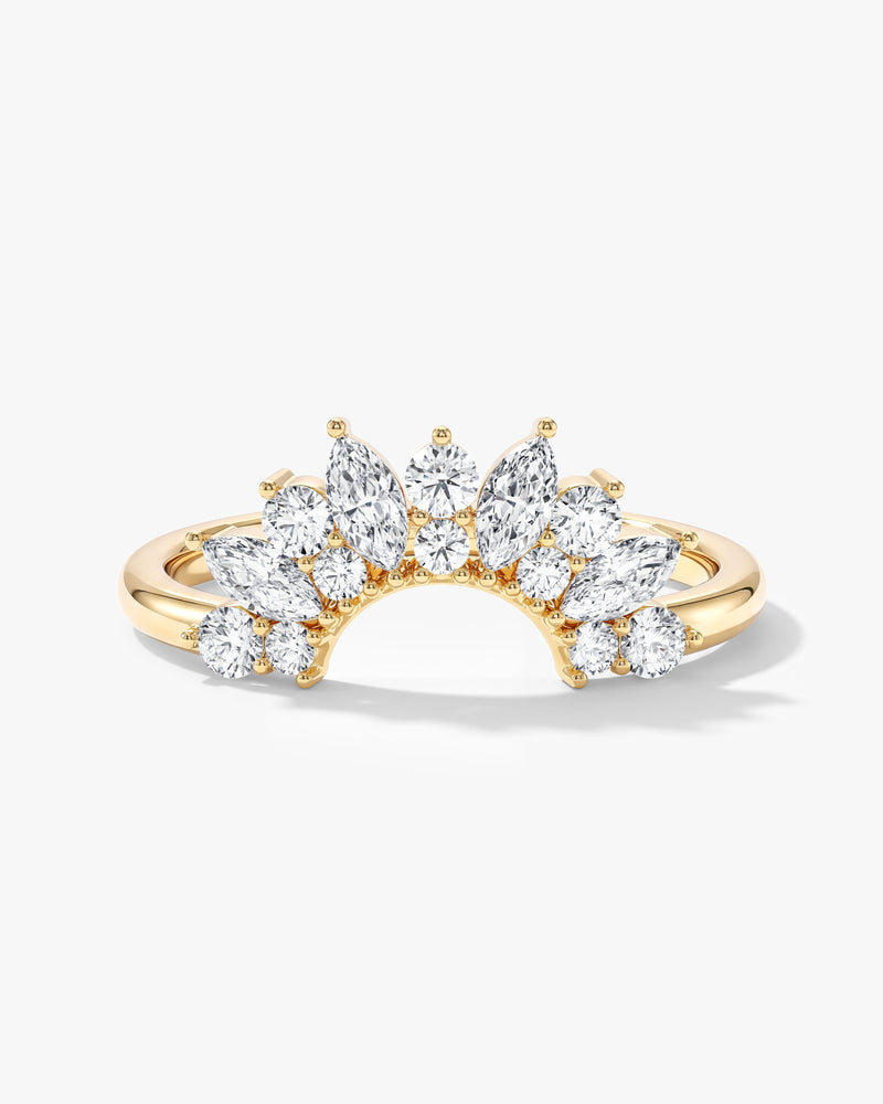 Gewölbt Ewigkeitsring mit Marquiseschliff (0,60 CT TW)