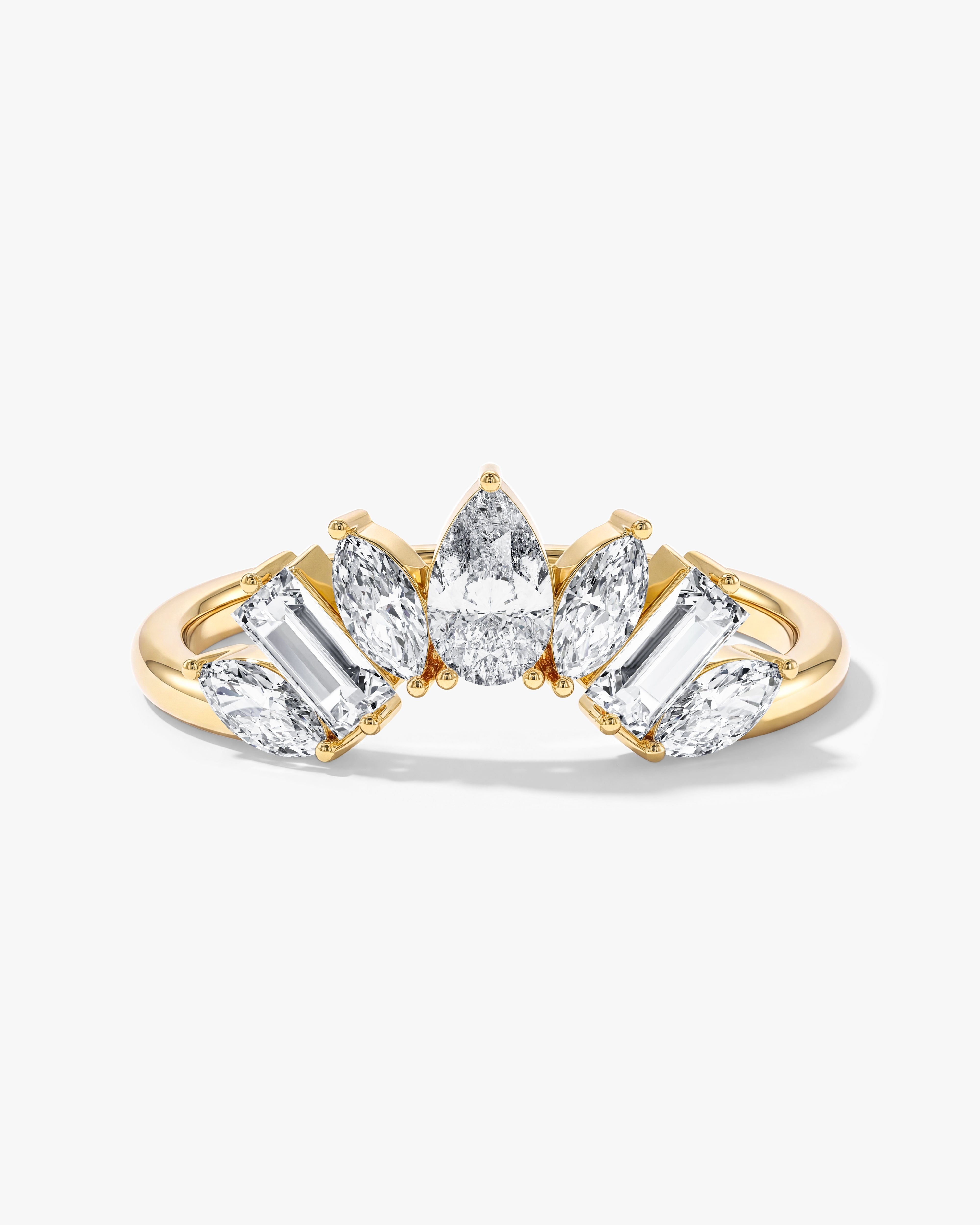 Gewölbt Ewigkeitsring mit Birnenschliff (1,00 CT TW)