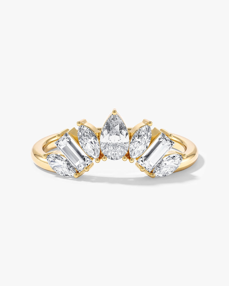 Gewölbt Ewigkeitsring mit Birnenschliff (1,00 CT TW)