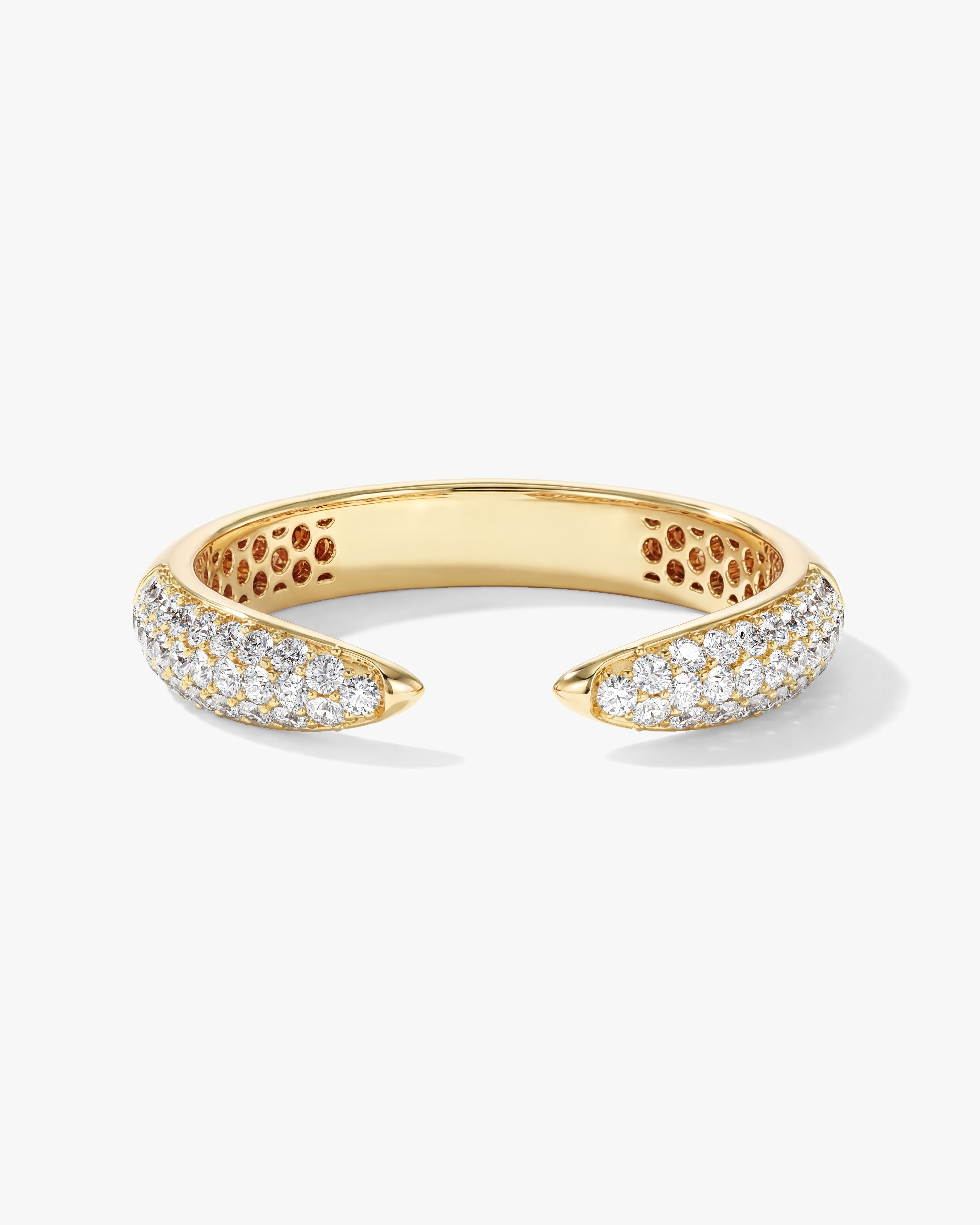 Offener Pavé Ewigkeitsring im Cuff Design (0,30 CT TW)
