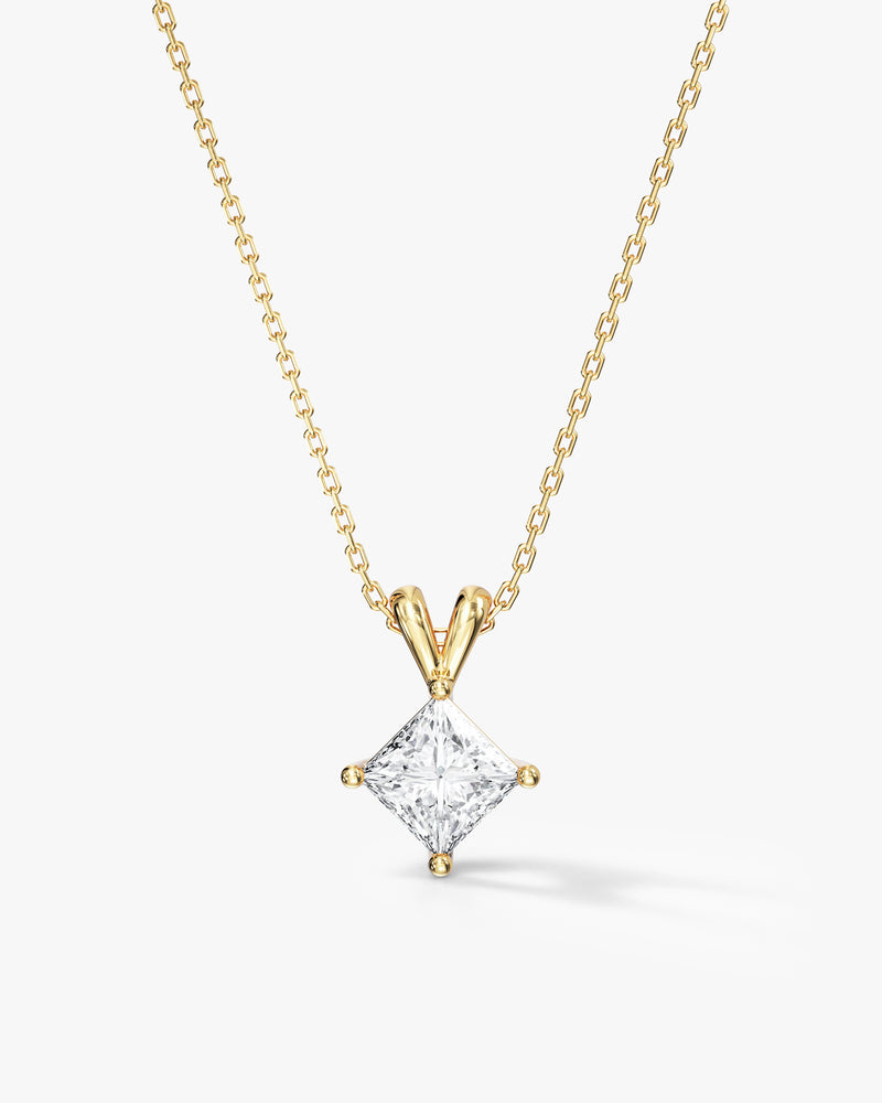 Solitär Anhänger mit zwei Kettengleitern (1,00 CT)