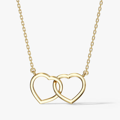 Interlocking Bold Hearts Necklace
