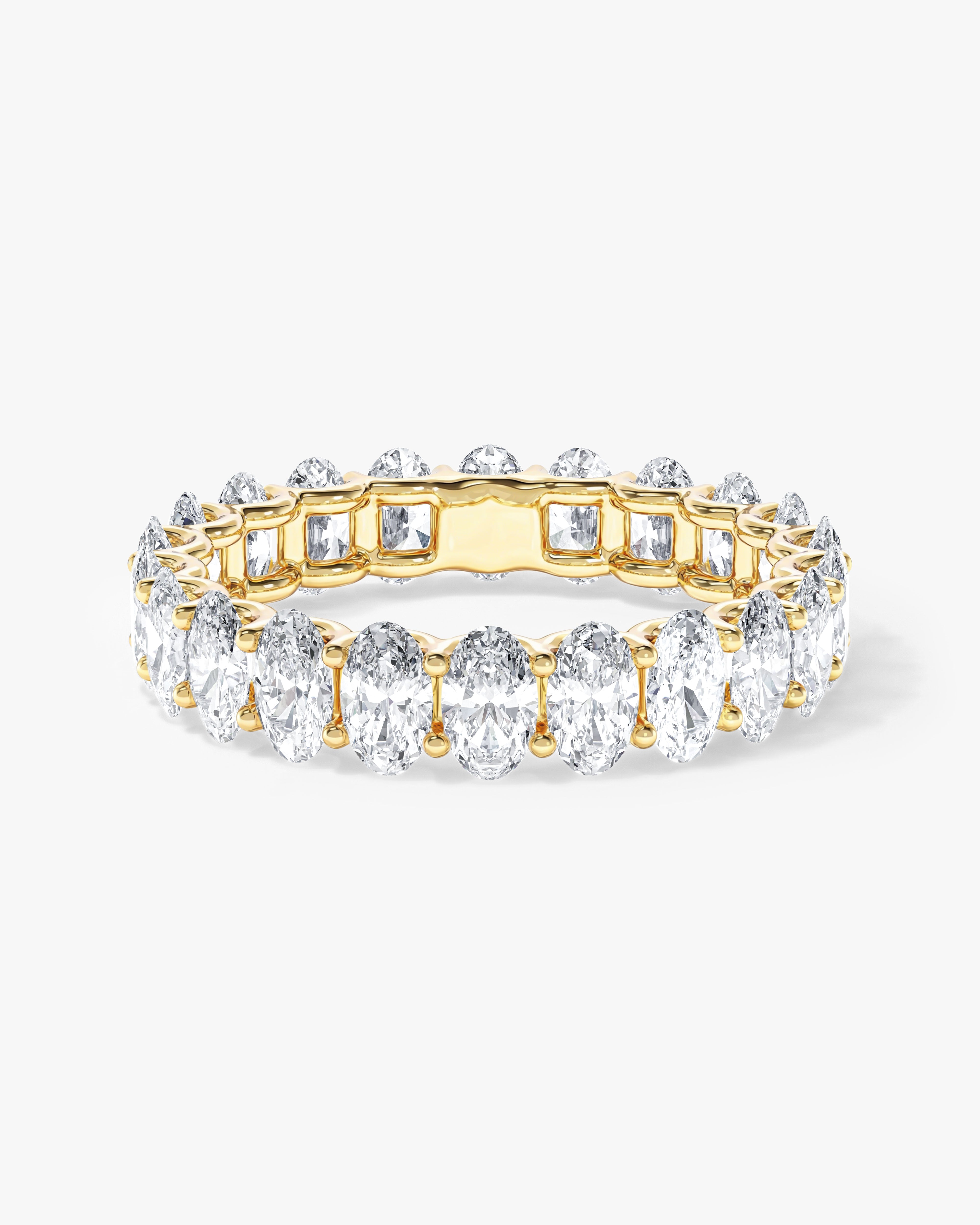 U-Krappenfassung Ovalschliff Ewigkeit Ring (5,00 CT CW)