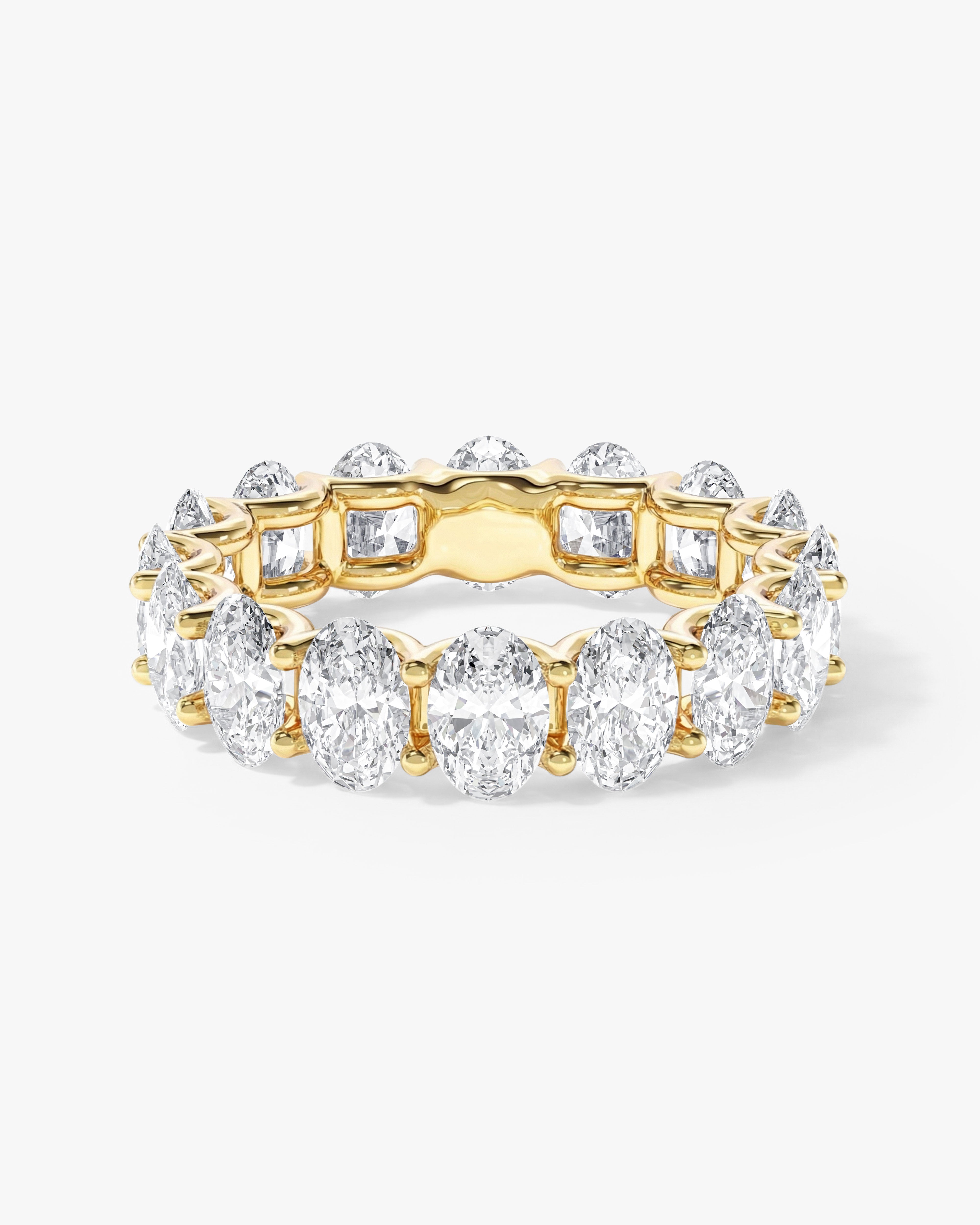 U-Krappenfassung Ovalschliff Ewigkeit Ring (8,00 CT CW)