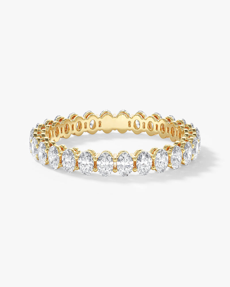Ewigkeitsring mit Ovalschliff und geteilten Krappen (1,50 CT TW)