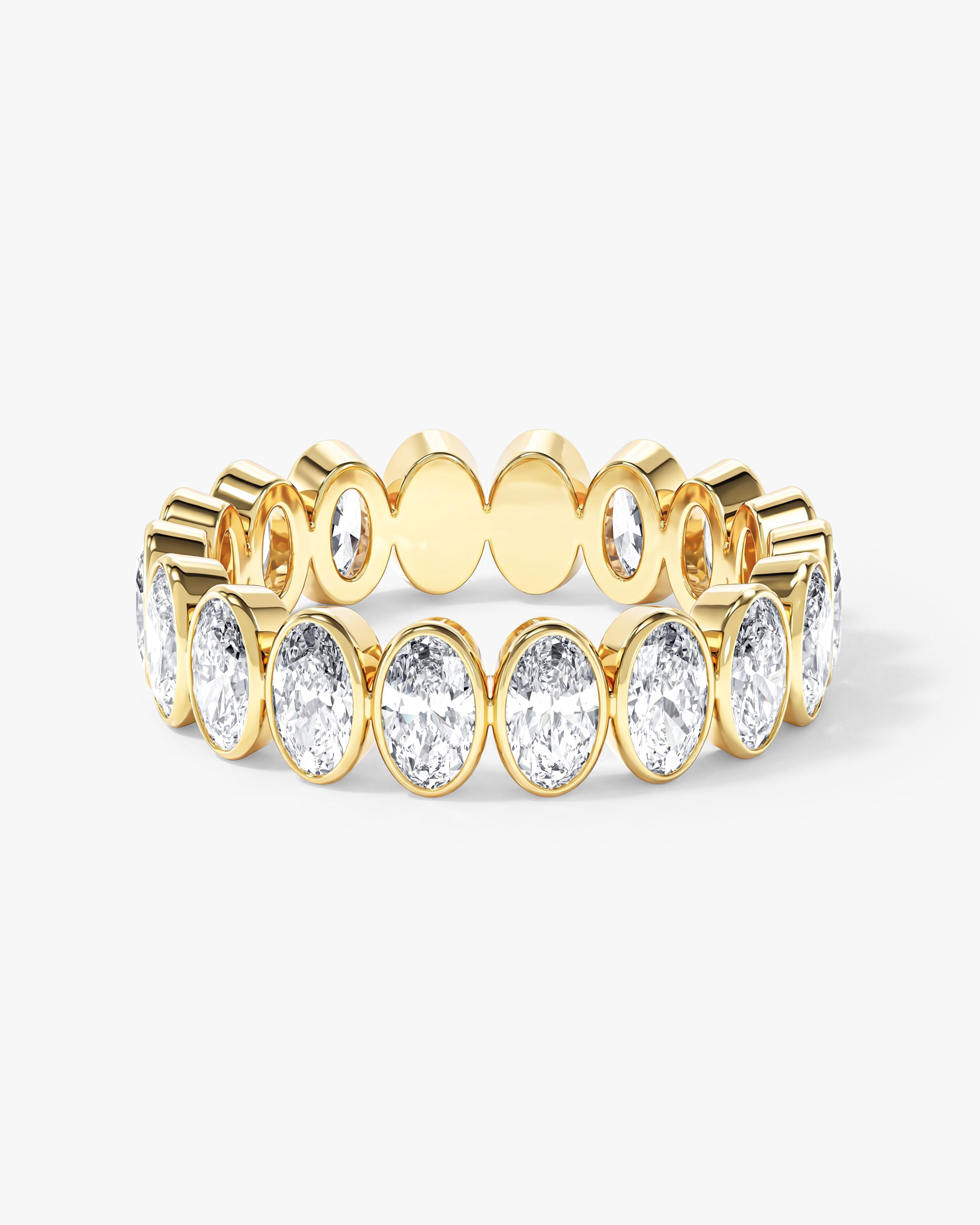 Ewigkeitsring mit Ovalschliff und Zargenfassung (4,00 CT TW)
