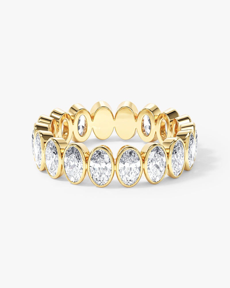 Ewigkeitsring mit Ovalschliff und Zargenfassung (4,00 CT TW)