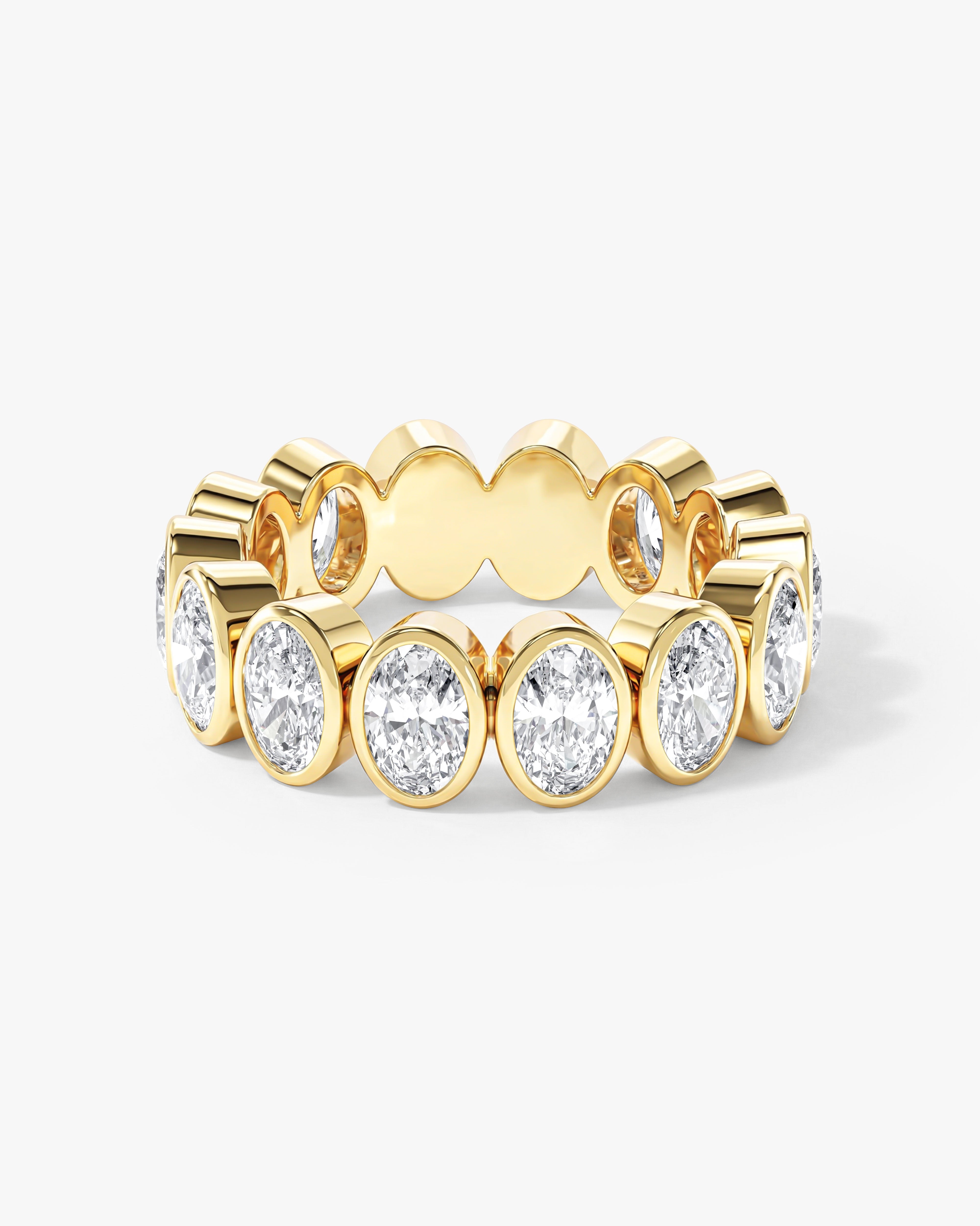 Ewigkeitsring mit Ovalschliff und Zargenfassung (6,50 CT TW)