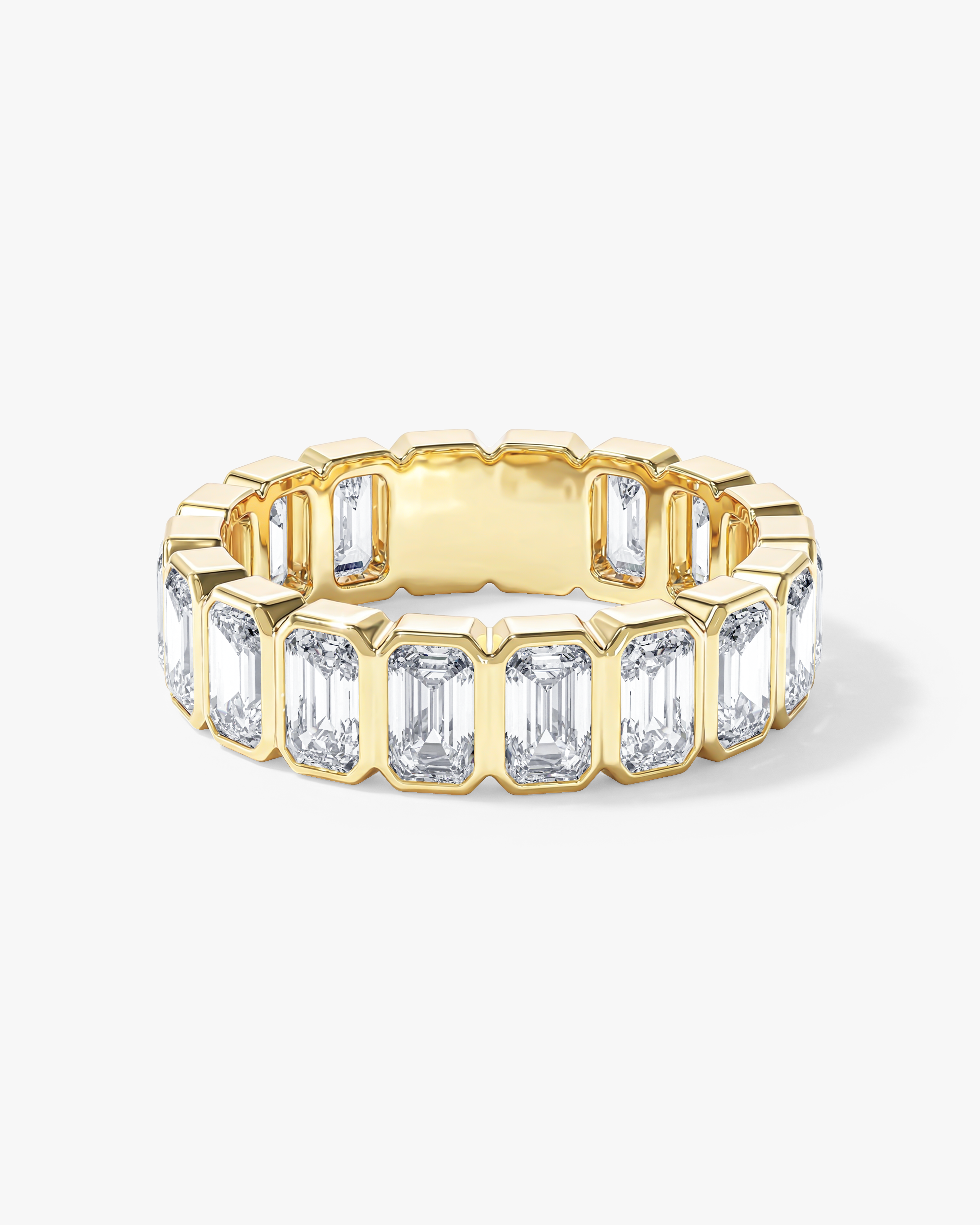 Ewigkeitsring mit Smaragdschliff in Zargenfassung (5,00 CT TW)