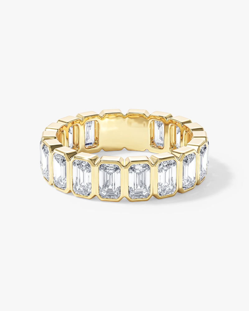 Ewigkeitsring mit Smaragdschliff in Zargenfassung (5,00 CT TW)