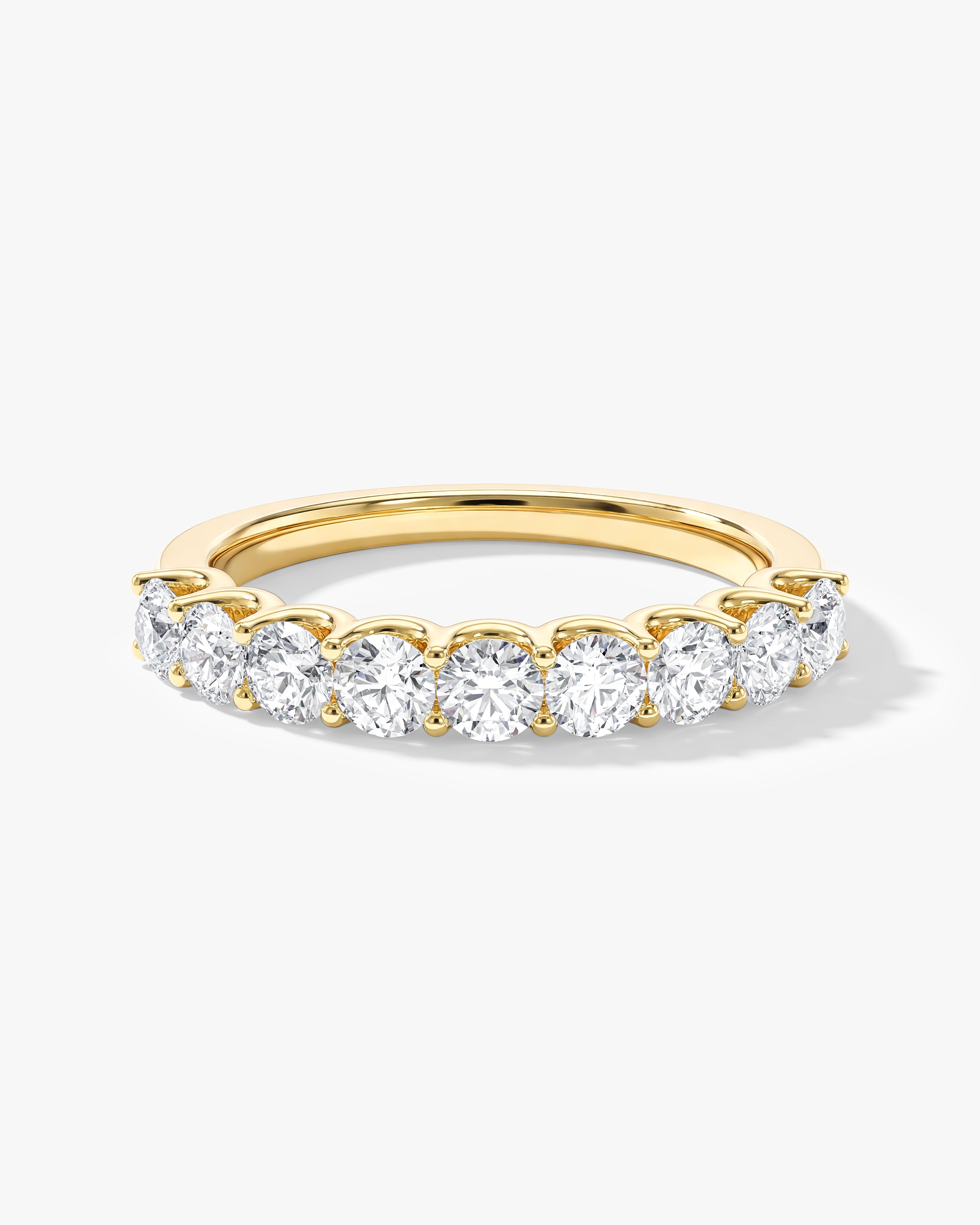 U-Krappenfassung Ewigkeit Ring (1,00 CT TW, halb besetzt)