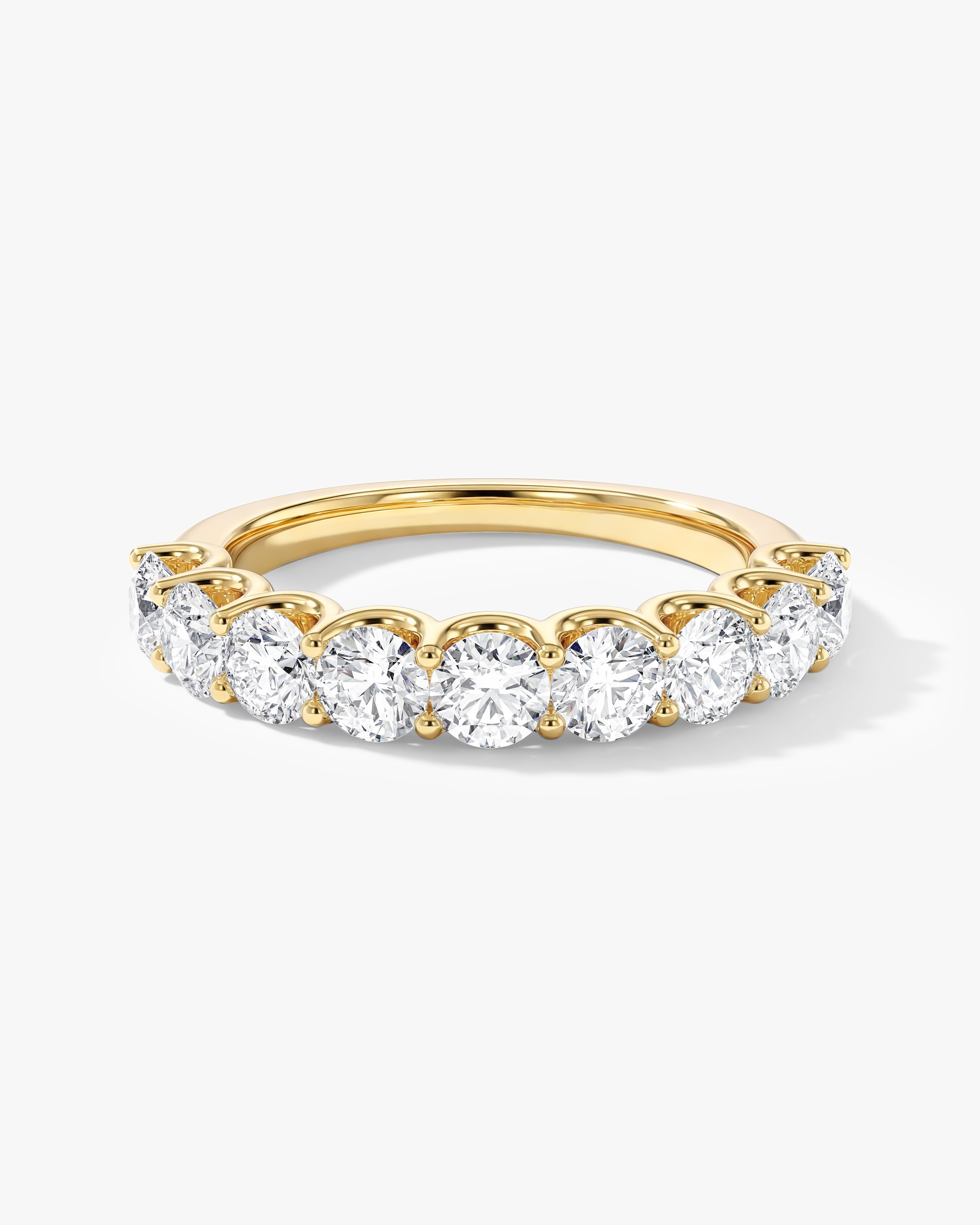 U-Krappenfassung Ewigkeit Ring (1,50 CT TW, halb besetzt)