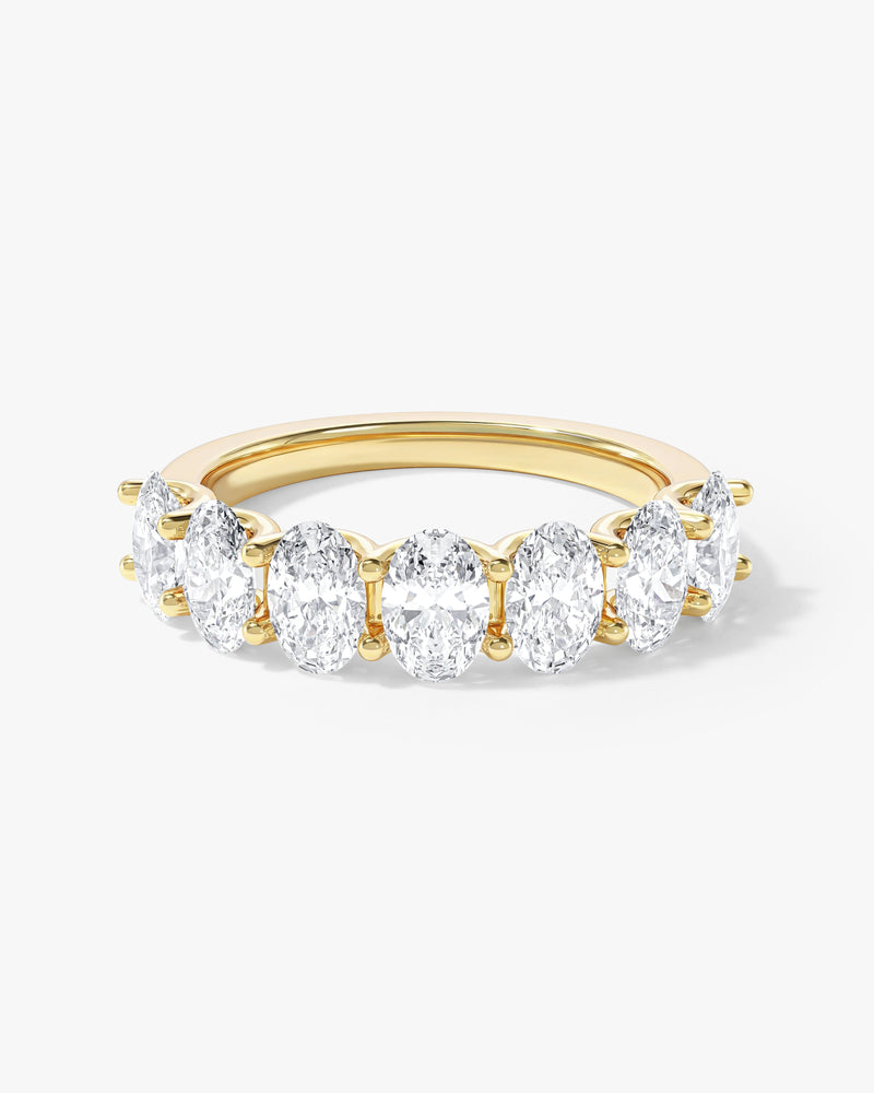 U-Krappenfassung Ovalschliff Ewigkeit Ring (4,00 CT TW, halb besetzt)