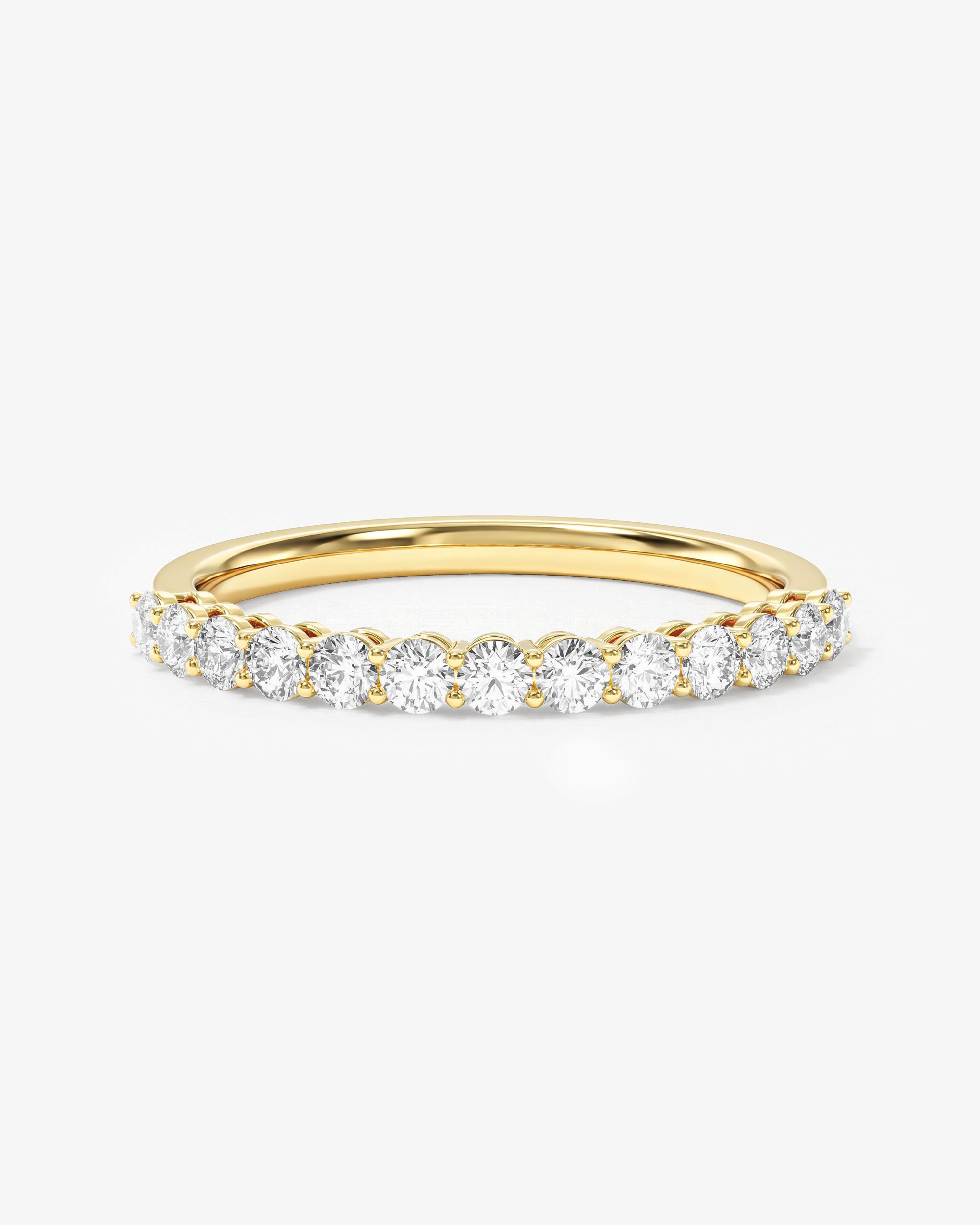 Ewigkeitsring mit geteilten Krappen (0,50 CT TW, halb besetzt)