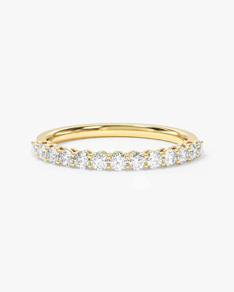 Ewigkeitsring mit geteilten Krappen (0,50 CT TW, halb besetzt)