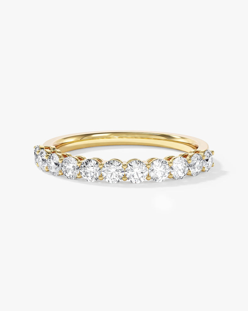 Ewigkeitsring mit geteilten Krappen (0,75 CT TW, halb besetzt)