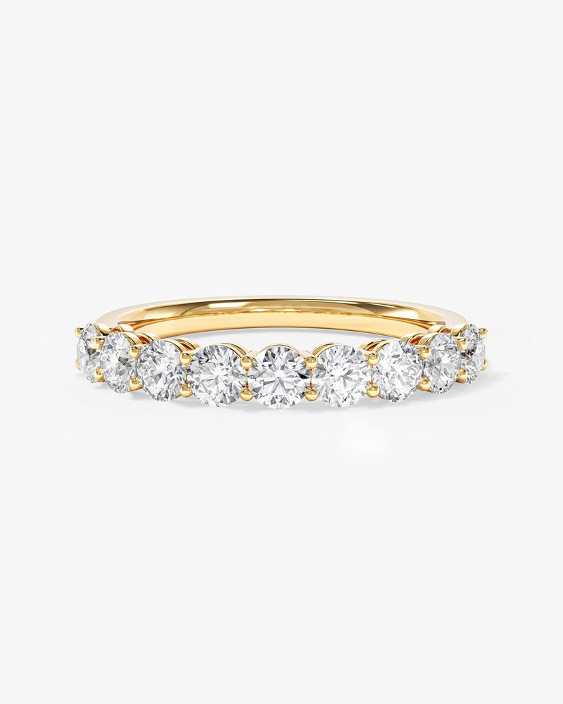 Ewigkeitsring mit geteilten Krappen (1,00 CT TW, halb besetzt)
