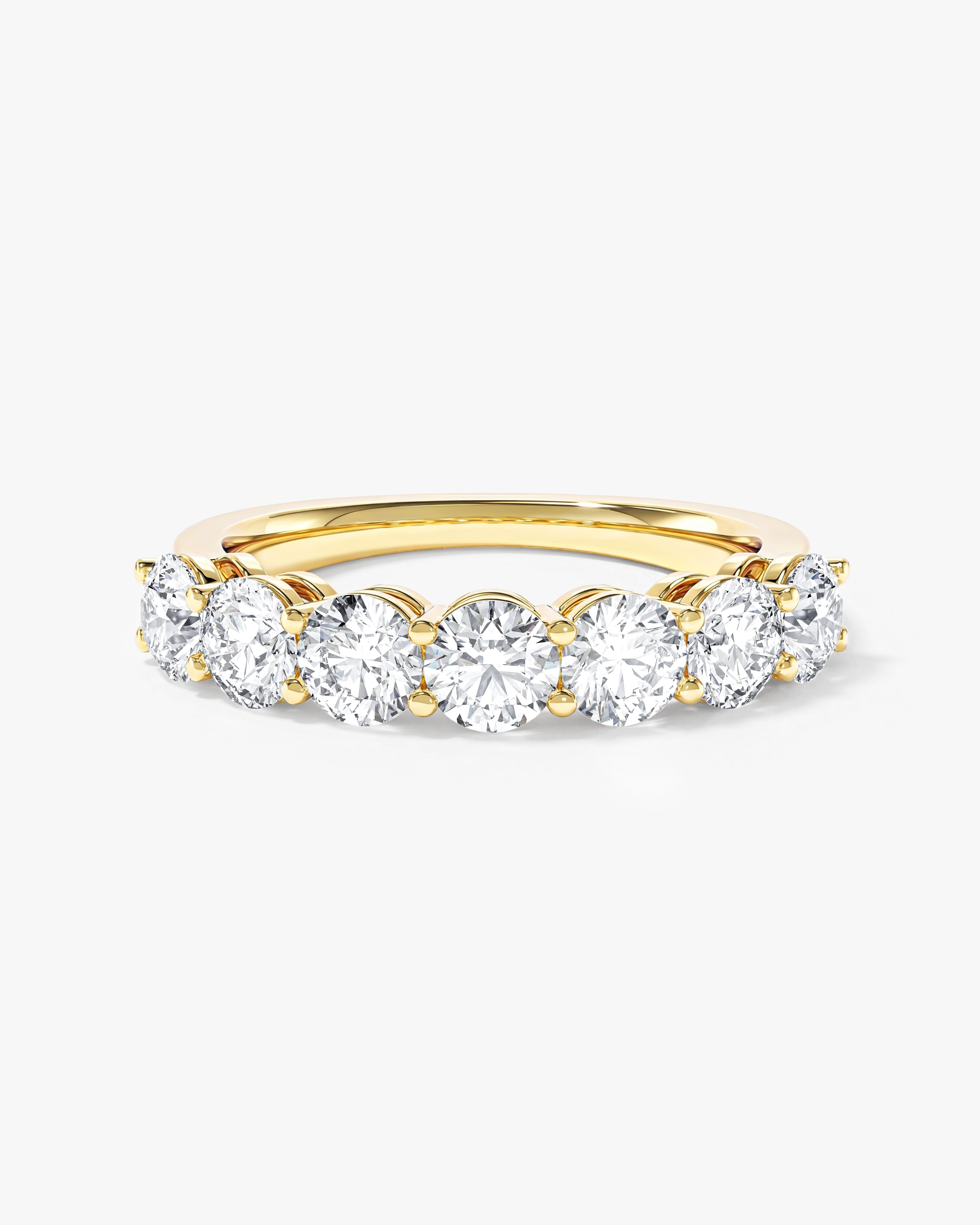 Ewigkeitsring mit geteilten Krappen (2,00 CT TW, halb besetzt)