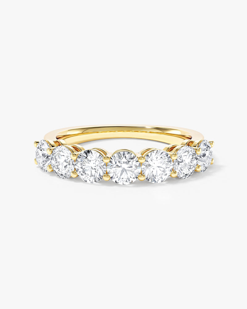Ewigkeitsring mit geteilten Krappen (2,00 CT TW, halb besetzt)